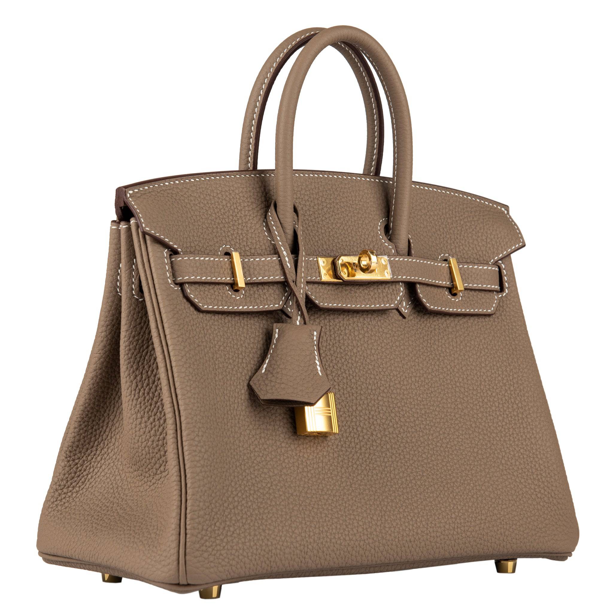 HERMES BIRKIN 25CM ETOUPE TOGO LEATHER GOLD HARDWARE - On Repeat