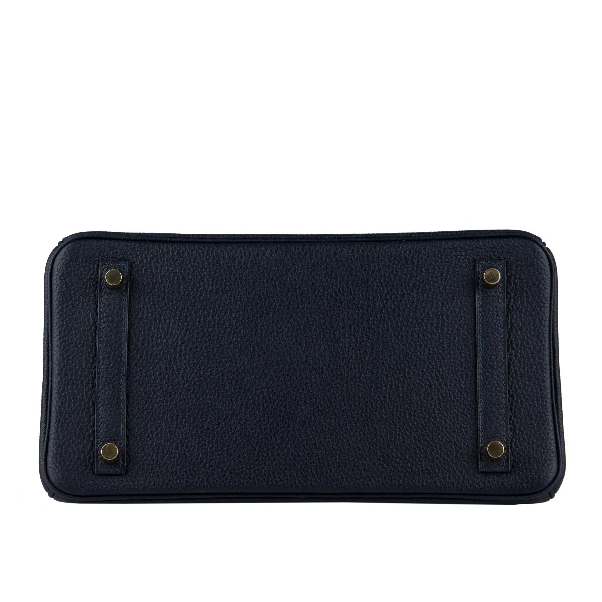 HERMES BIRKIN 30CM BLUE NUIT TOGO LEATHER GOLD HARDWARE - On Repeat