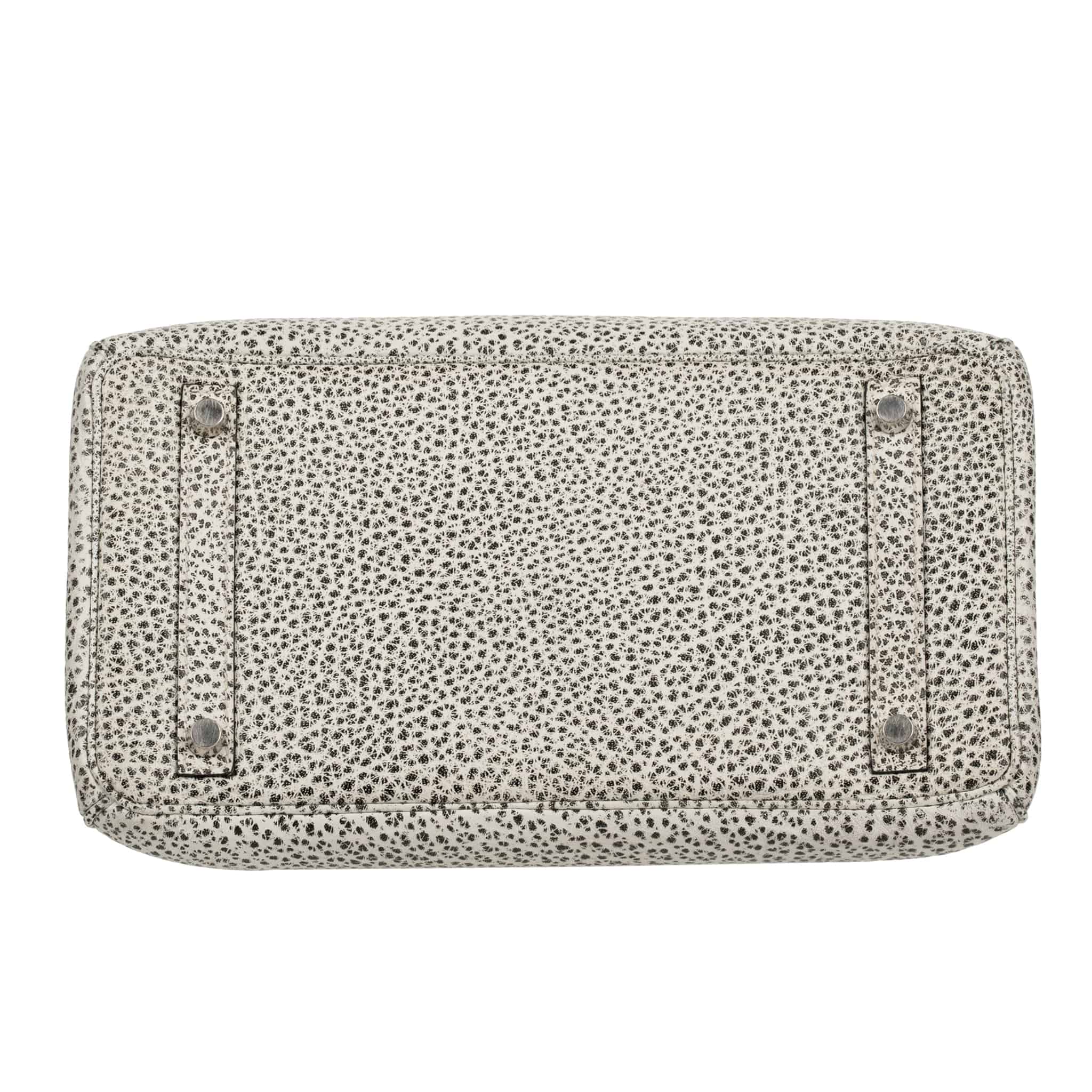 HERMES BIRKIN 30CM DALMATIAN BUFFALO LEATHER PALLADIUM HARDWARE - On Repeat