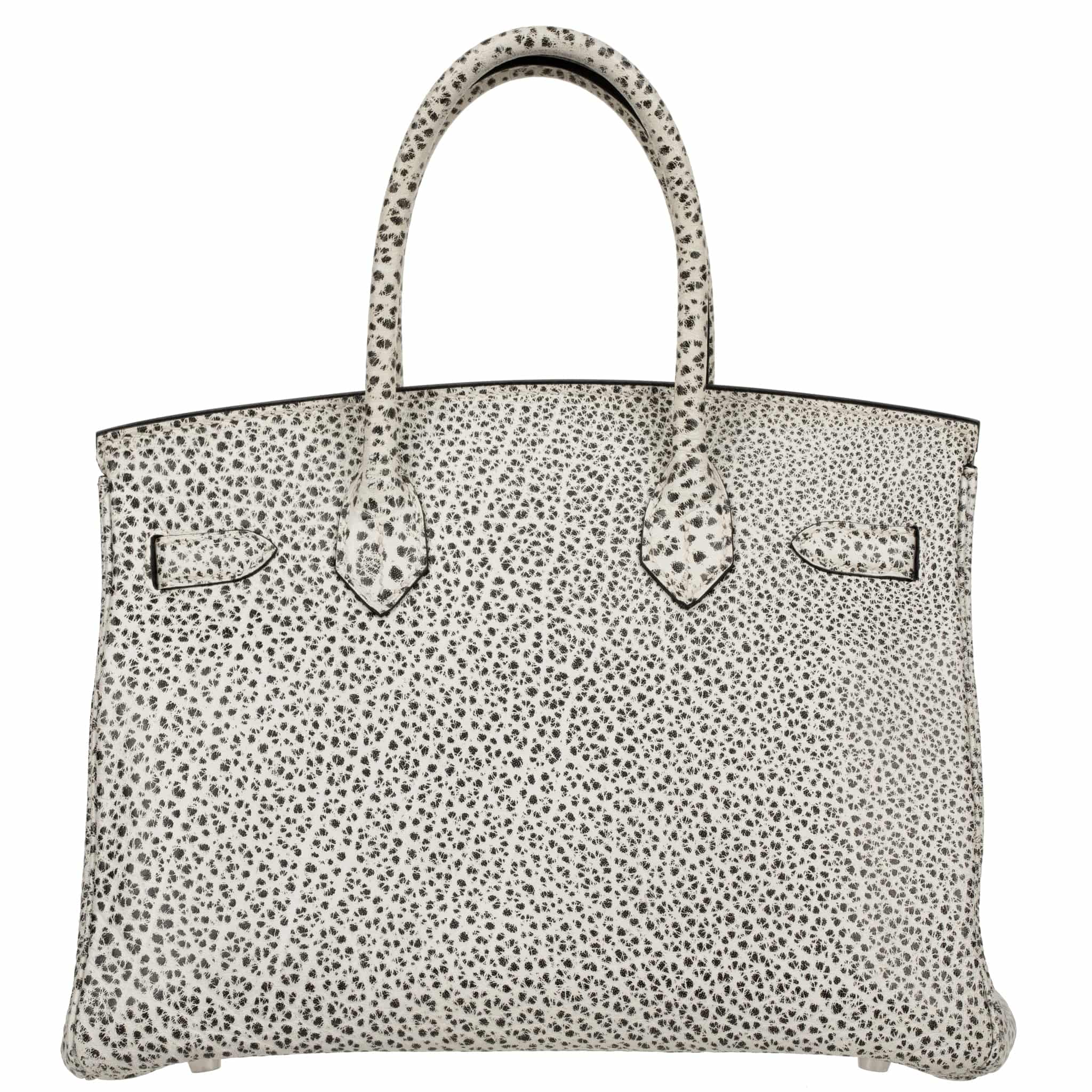 HERMES BIRKIN 30CM DALMATIAN BUFFALO LEATHER PALLADIUM HARDWARE - On Repeat