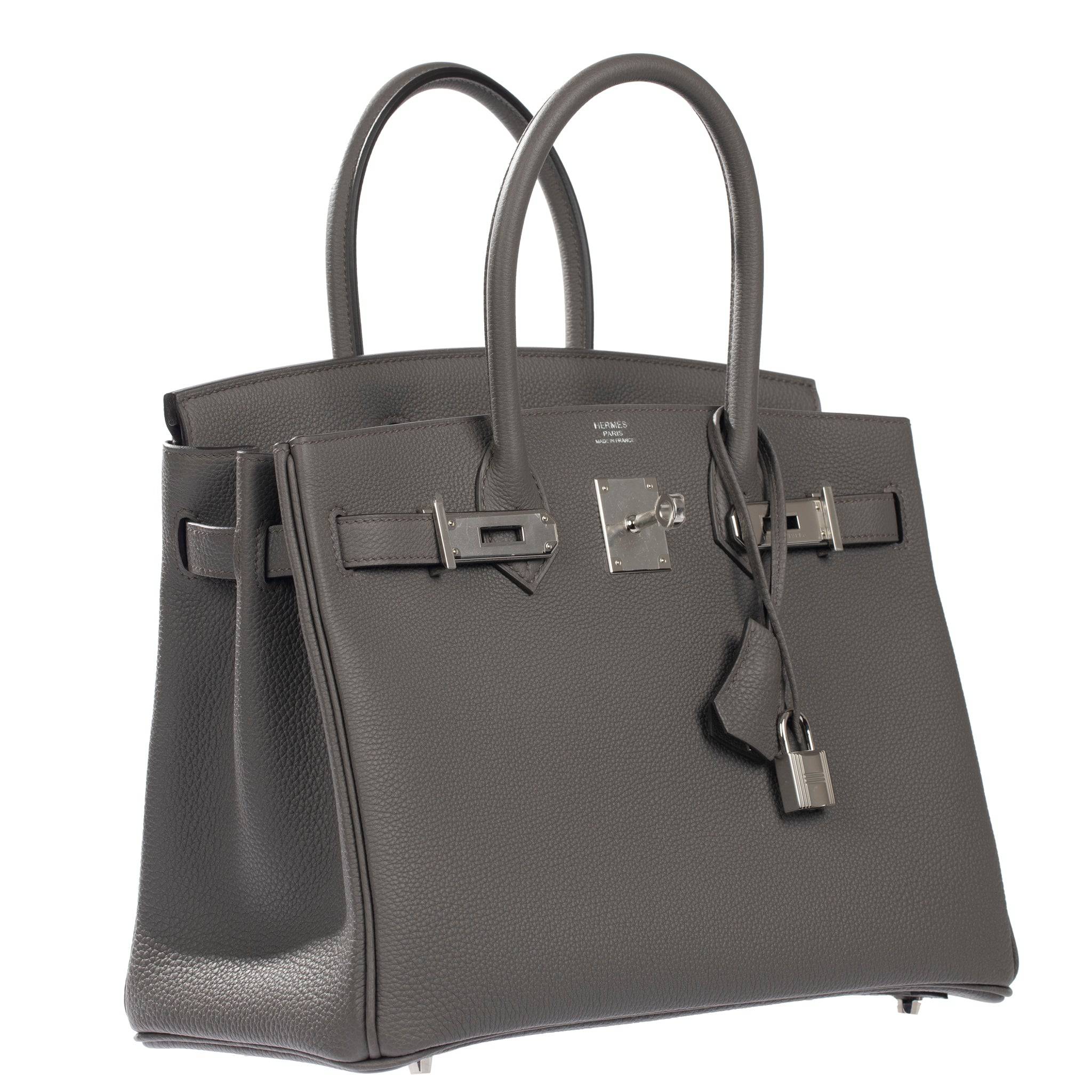 HERMES BIRKIN 30CM GRIS ETAIN TOGO LEATHER PALLADIUM HARDWARE - On Repeat