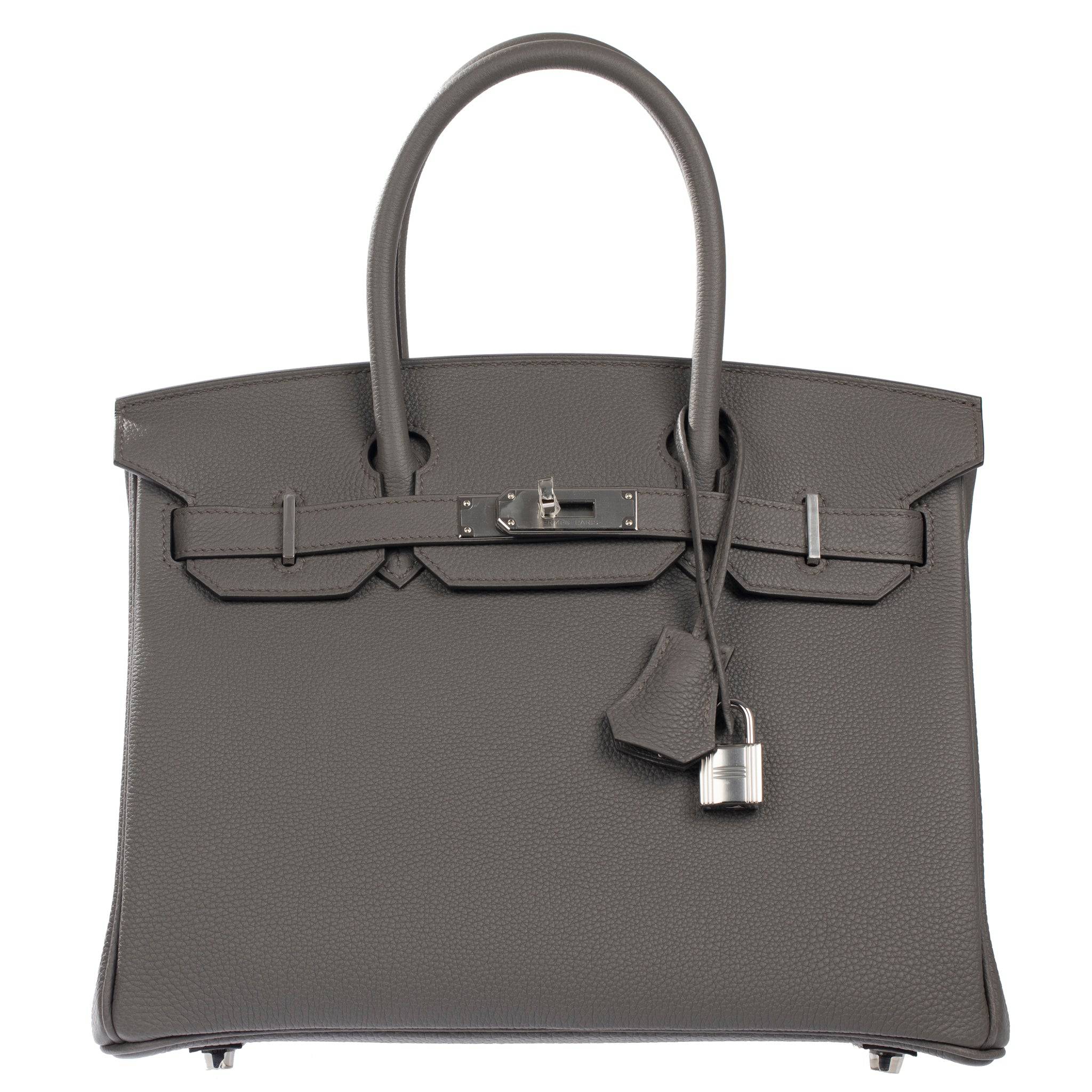 HERMES BIRKIN 30CM GRIS ETAIN TOGO LEATHER PALLADIUM HARDWARE - On Repeat