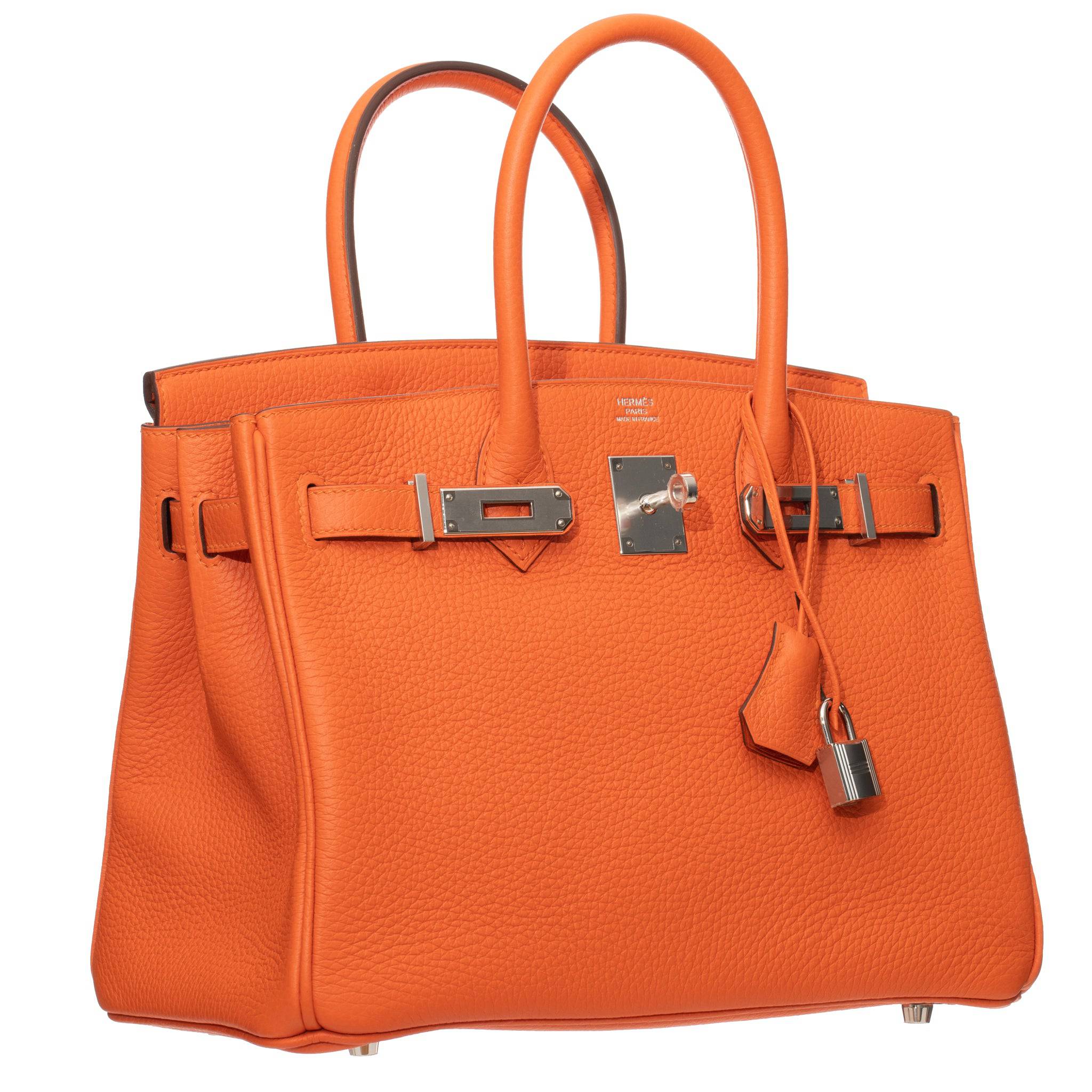 HERMES BIRKIN 30CM FEU TOGO LEATHER PALLADIUM HARDWARE - On Repeat