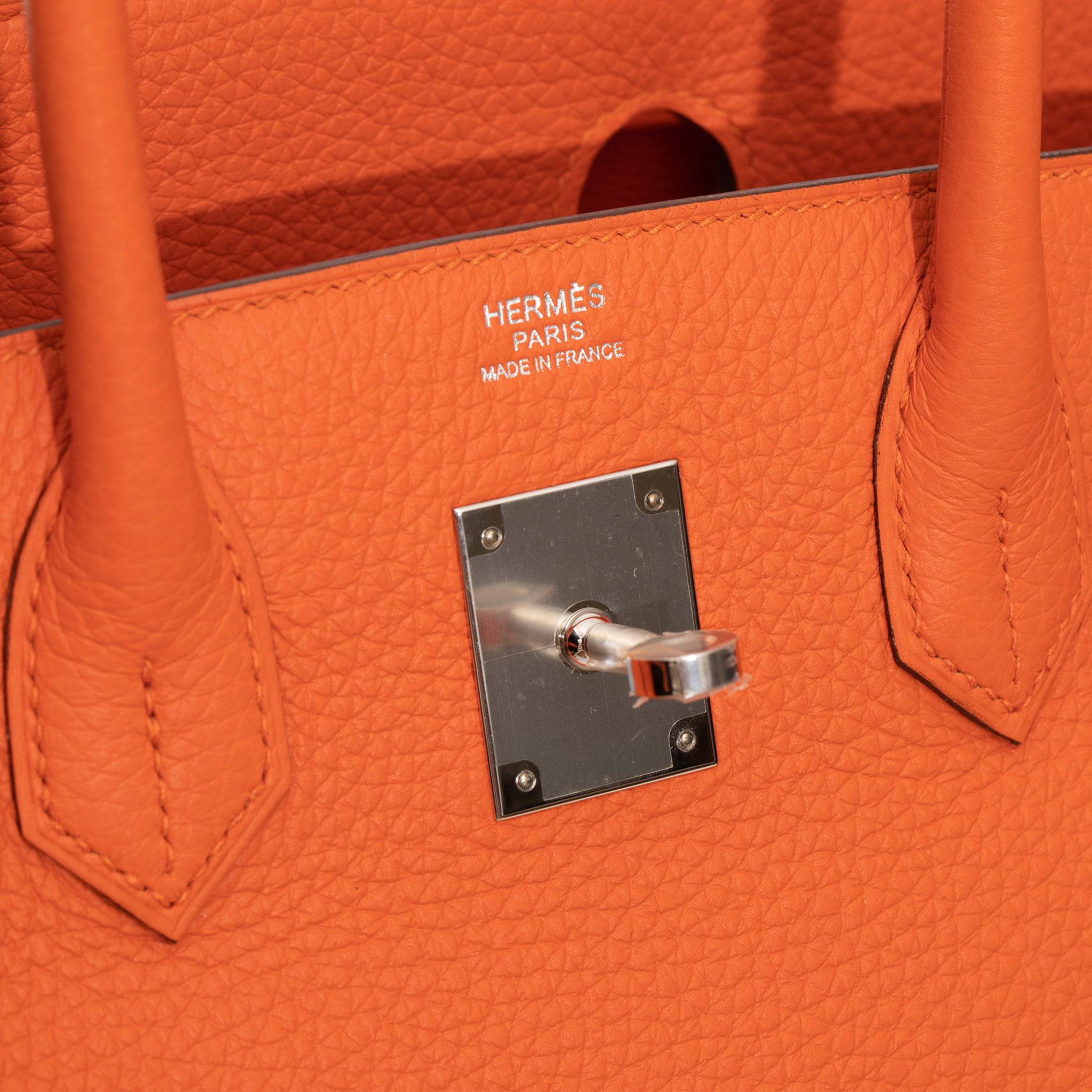 HERMES BIRKIN 30CM FEU TOGO LEATHER PALLADIUM HARDWARE - On Repeat