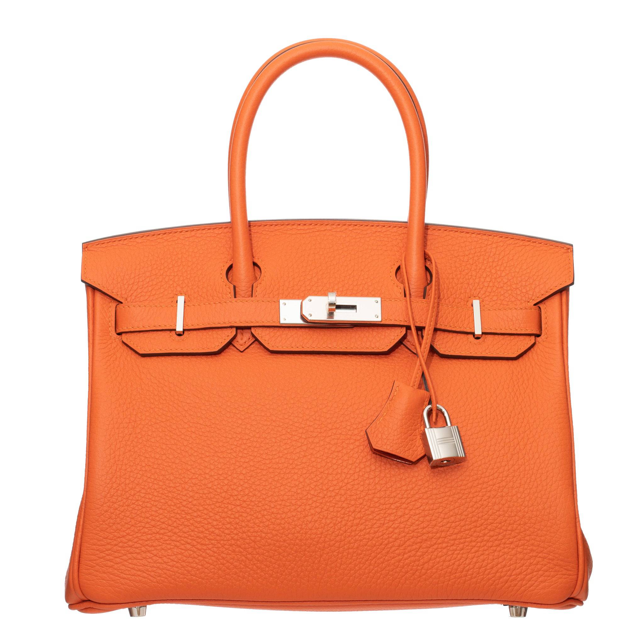 HERMES BIRKIN 30CM FEU TOGO LEATHER PALLADIUM HARDWARE - On Repeat