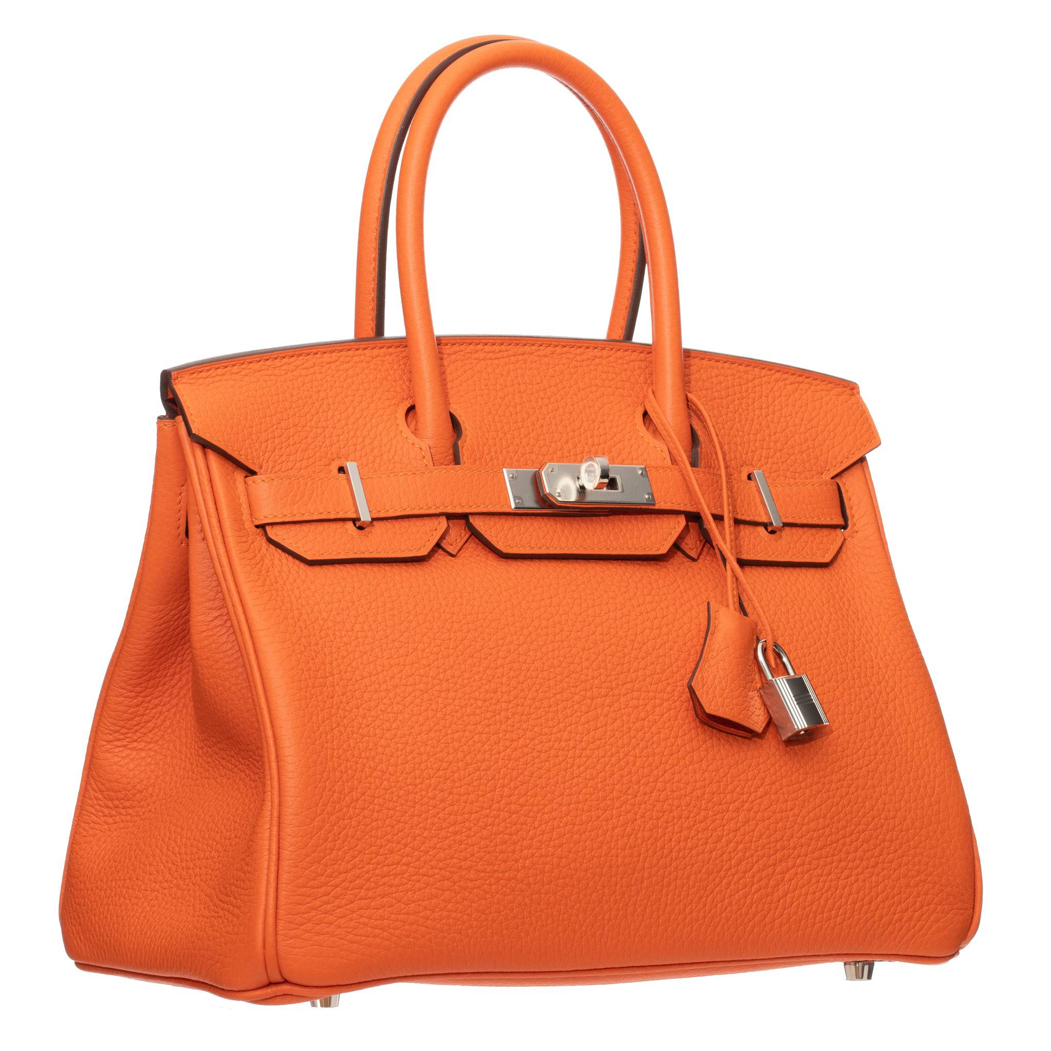 HERMES BIRKIN 30CM FEU TOGO LEATHER PALLADIUM HARDWARE - On Repeat