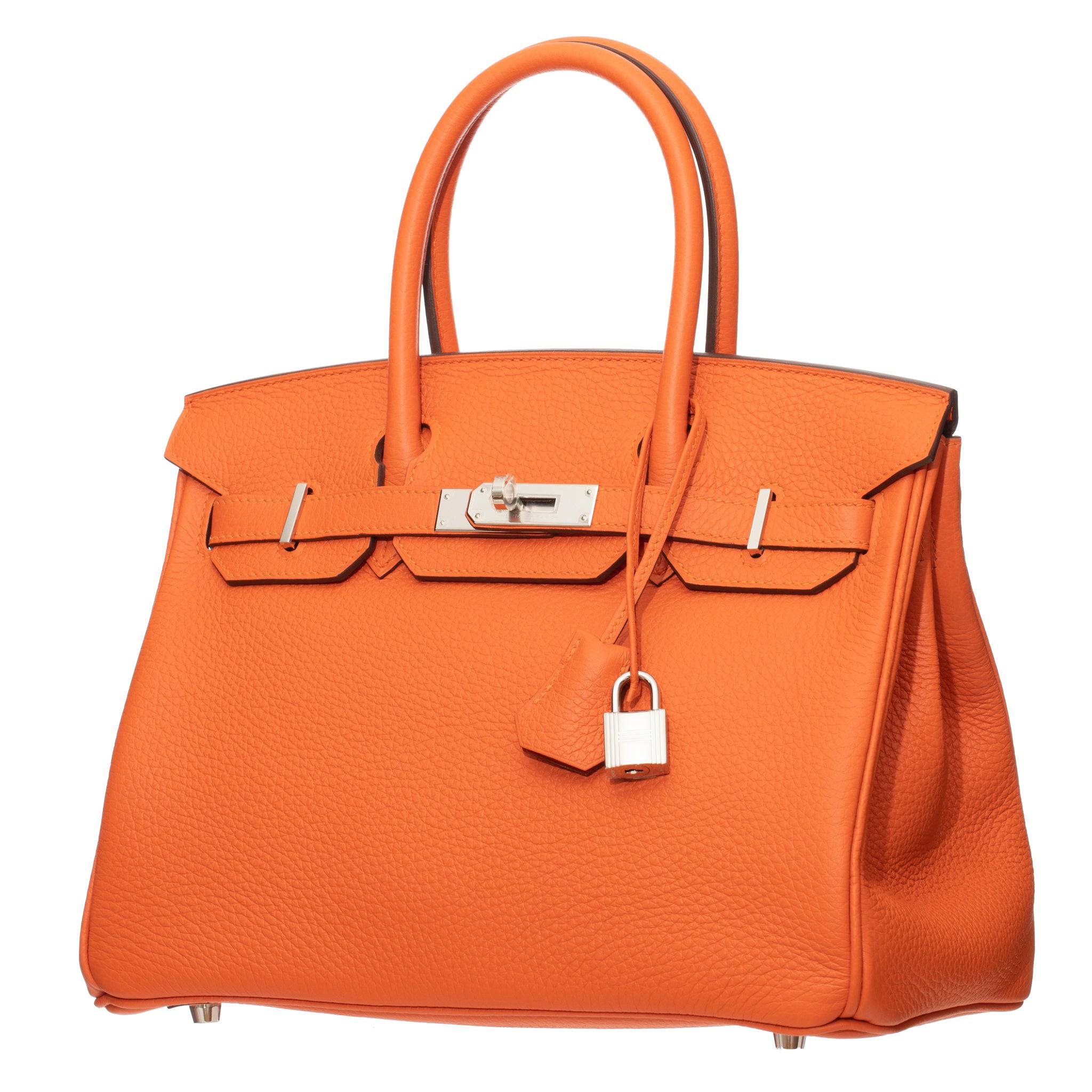 HERMES BIRKIN 30CM FEU TOGO LEATHER PALLADIUM HARDWARE - On Repeat