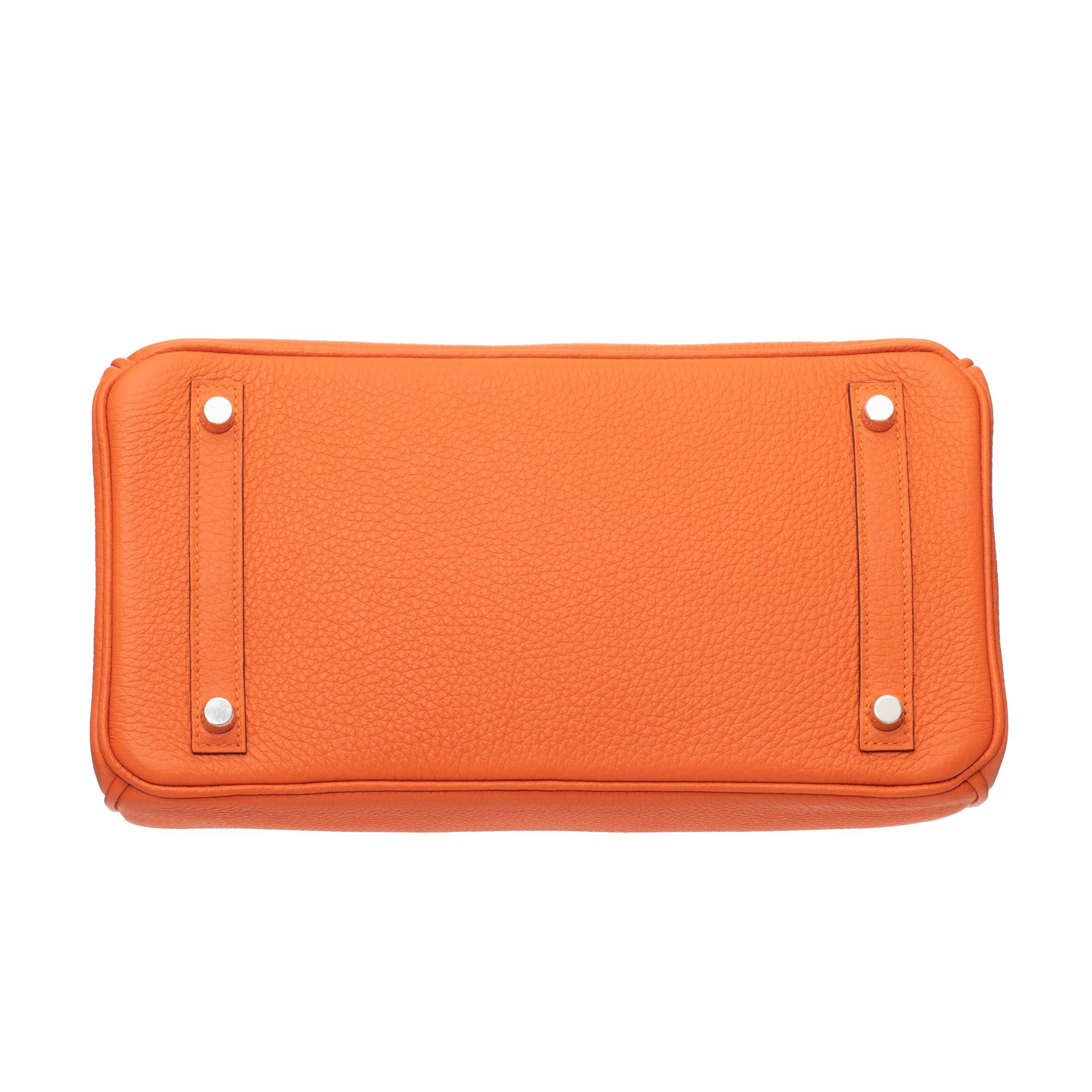 HERMES BIRKIN 30CM FEU TOGO LEATHER PALLADIUM HARDWARE - On Repeat