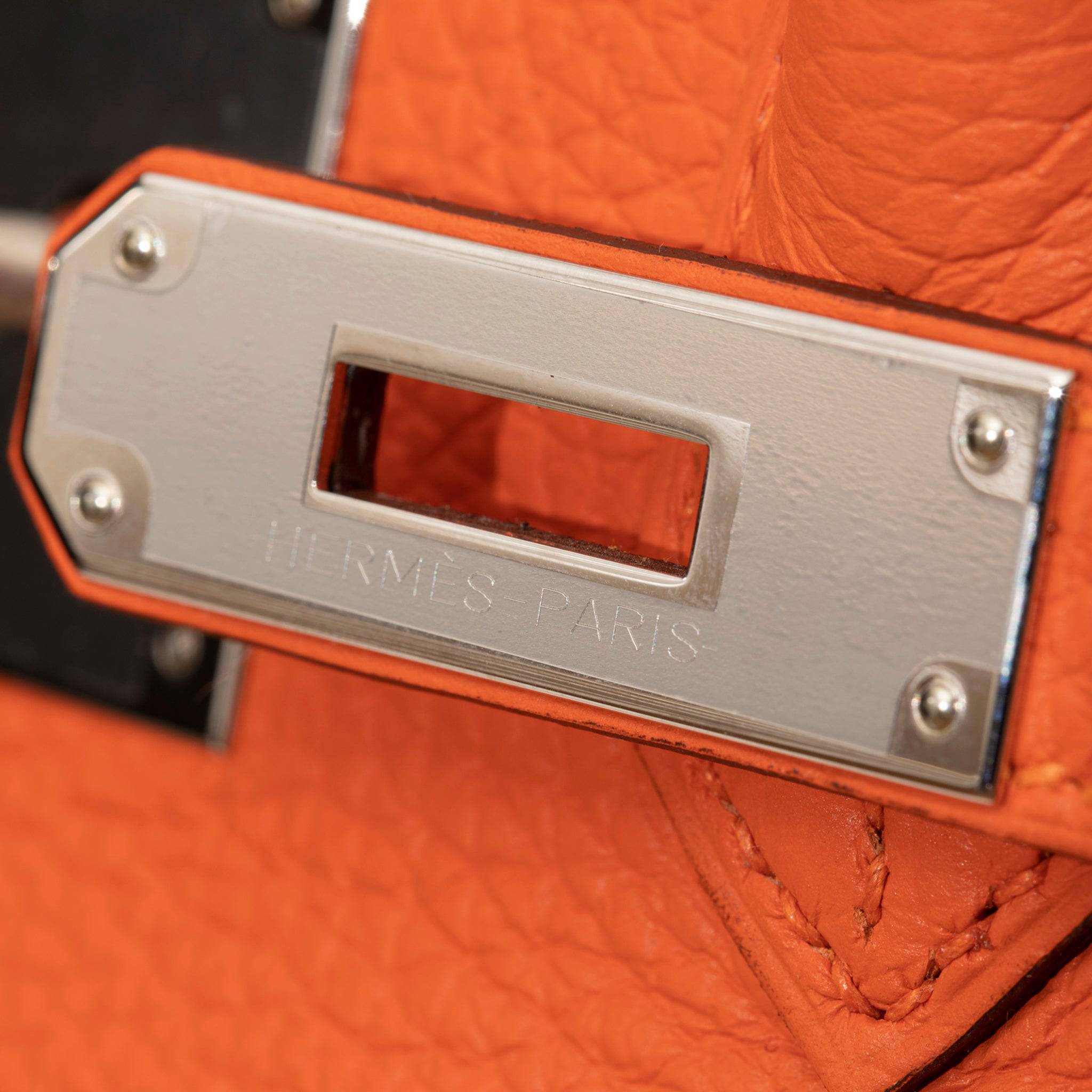 HERMES BIRKIN 30CM FEU TOGO LEATHER PALLADIUM HARDWARE - On Repeat