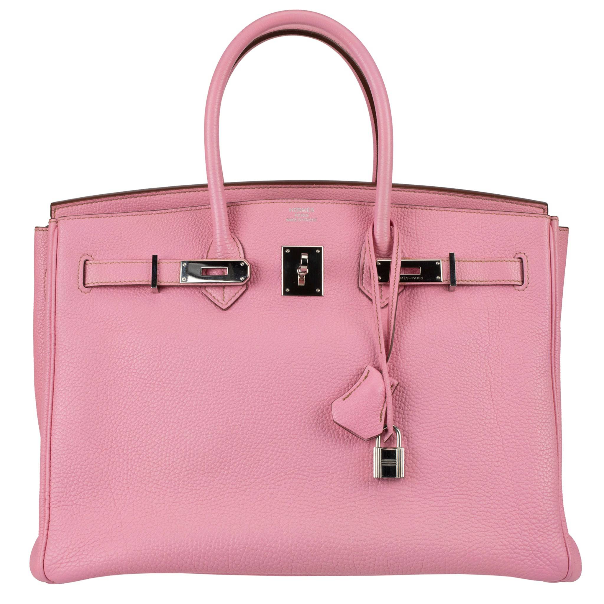 HERMES BIRKIN 35CM BUBBLEGUM TOGO LEATHER PALLADIUM HARDWARE - On Repeat