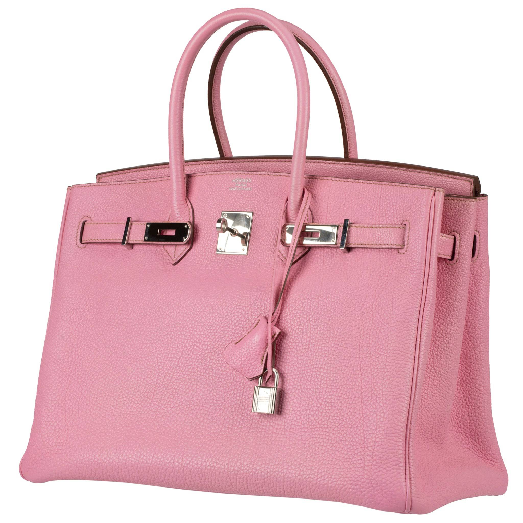 HERMES BIRKIN 35CM BUBBLEGUM TOGO LEATHER PALLADIUM HARDWARE - On Repeat