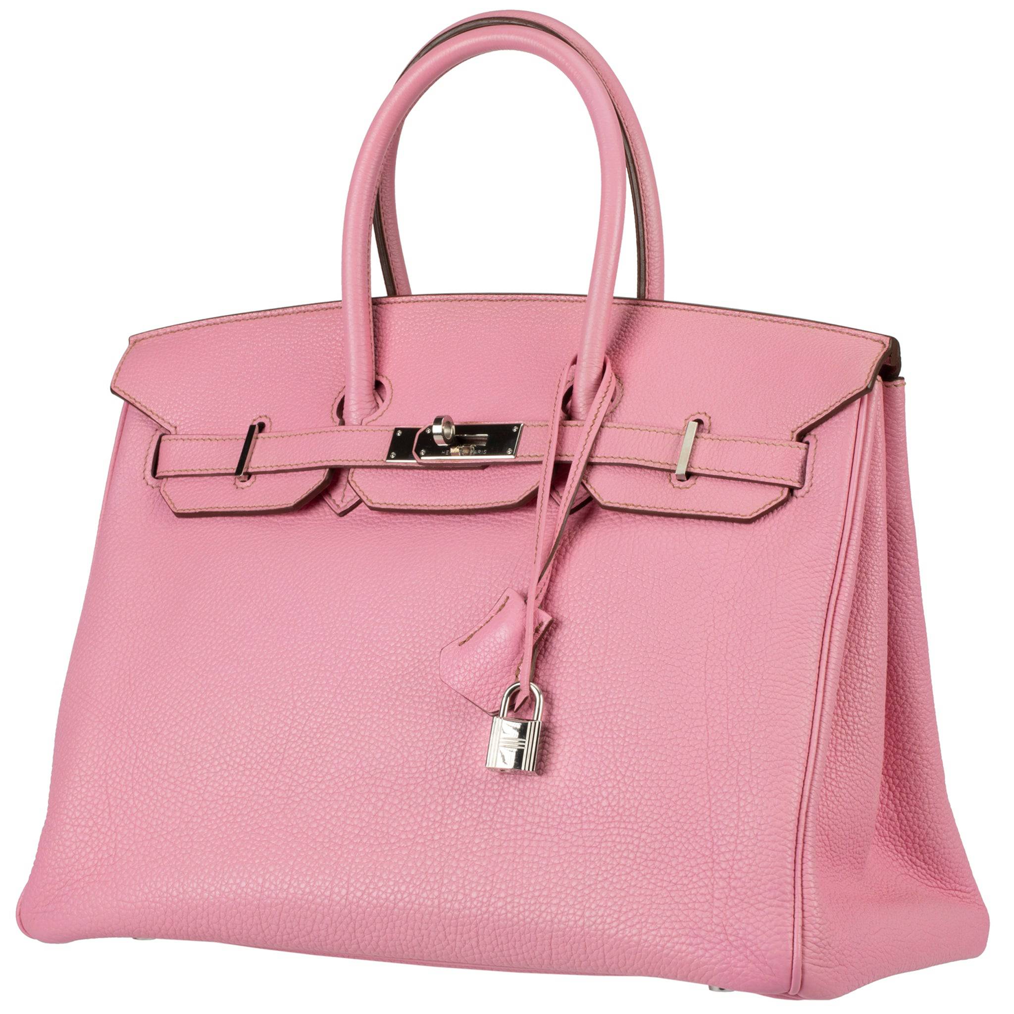 HERMES BIRKIN 35CM BUBBLEGUM TOGO LEATHER PALLADIUM HARDWARE - On Repeat