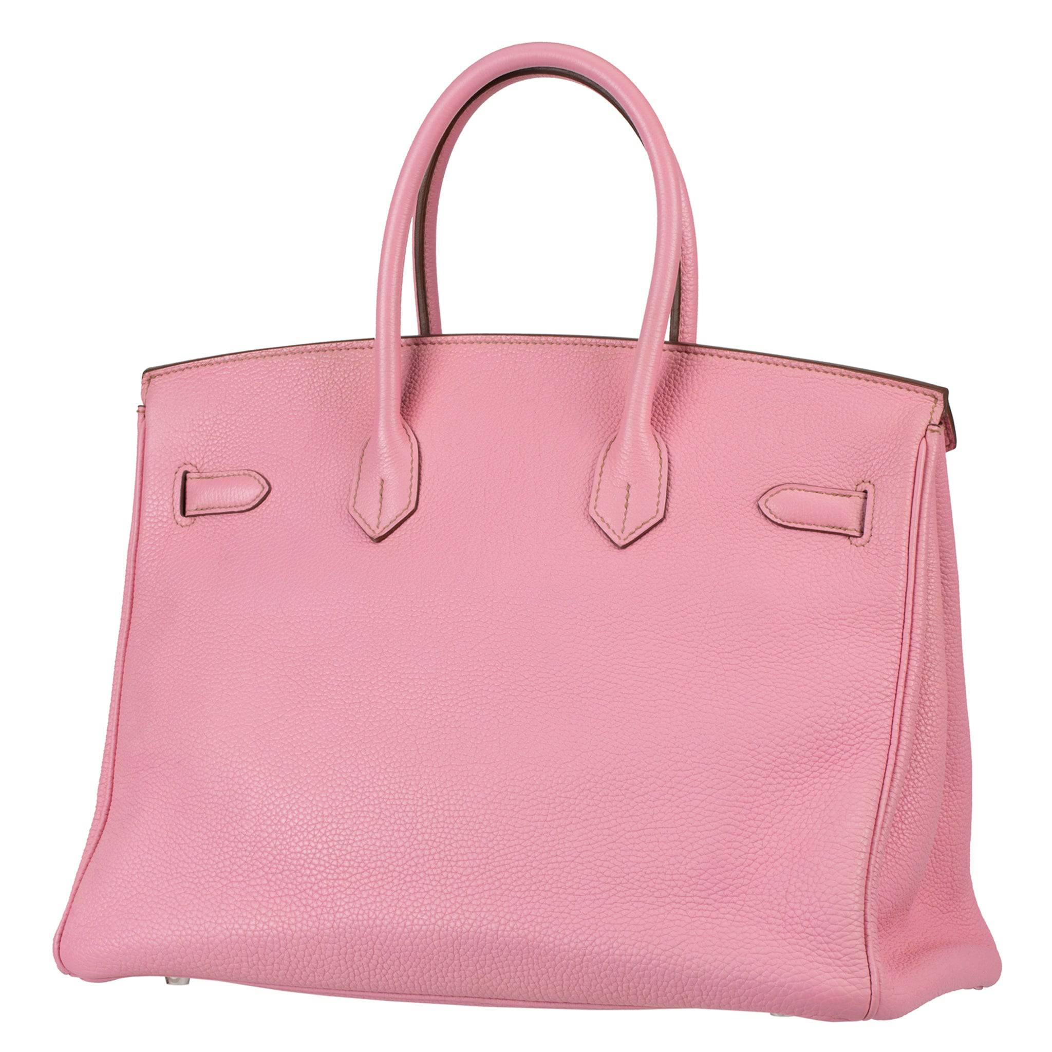 HERMES BIRKIN 35CM BUBBLEGUM TOGO LEATHER PALLADIUM HARDWARE - On Repeat