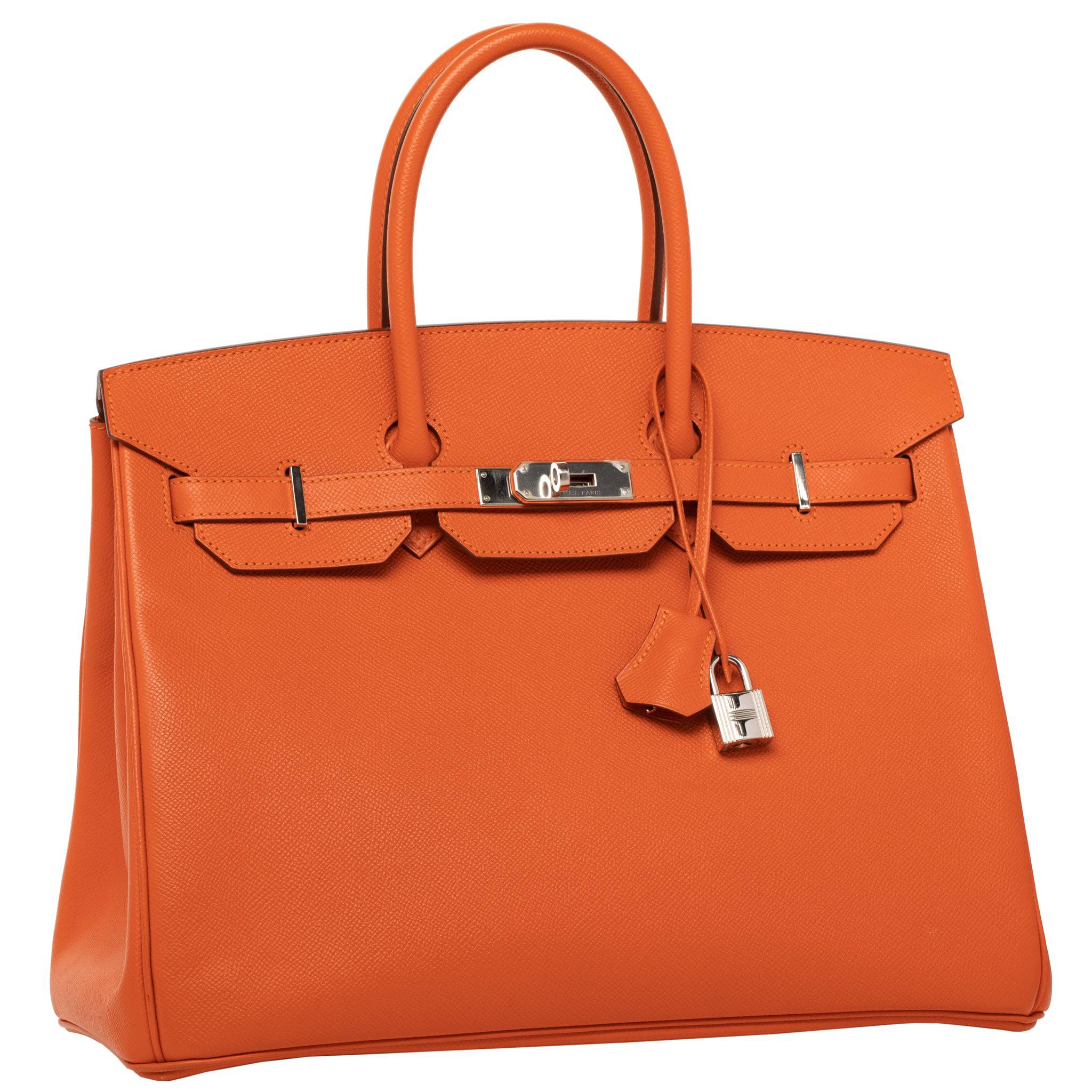 HERMES BIRKIN 35CM ORANGE EPSOM LEATHER PALLADIUM HARDWARE - On Repeat