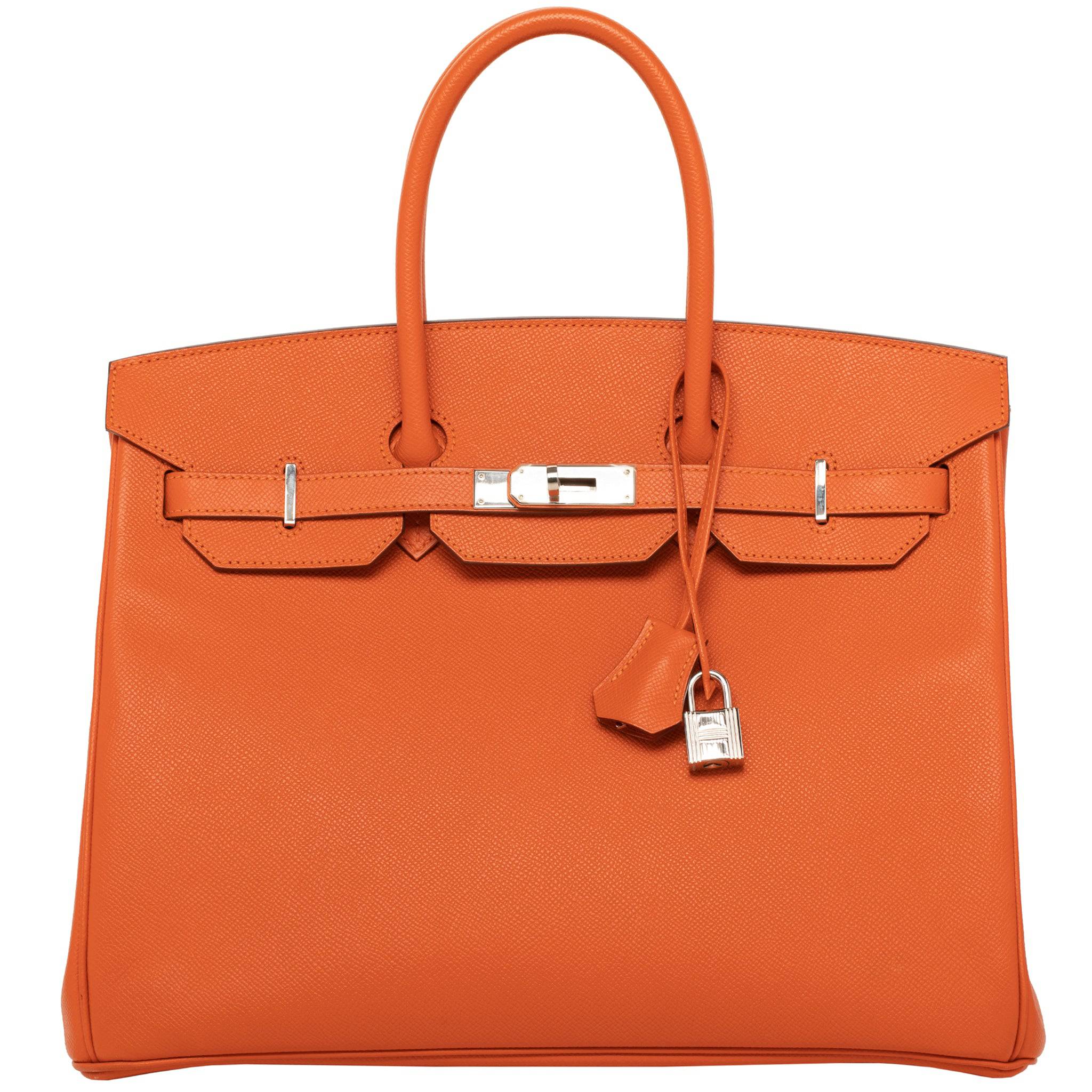 HERMES BIRKIN 35CM ORANGE EPSOM LEATHER PALLADIUM HARDWARE - On Repeat