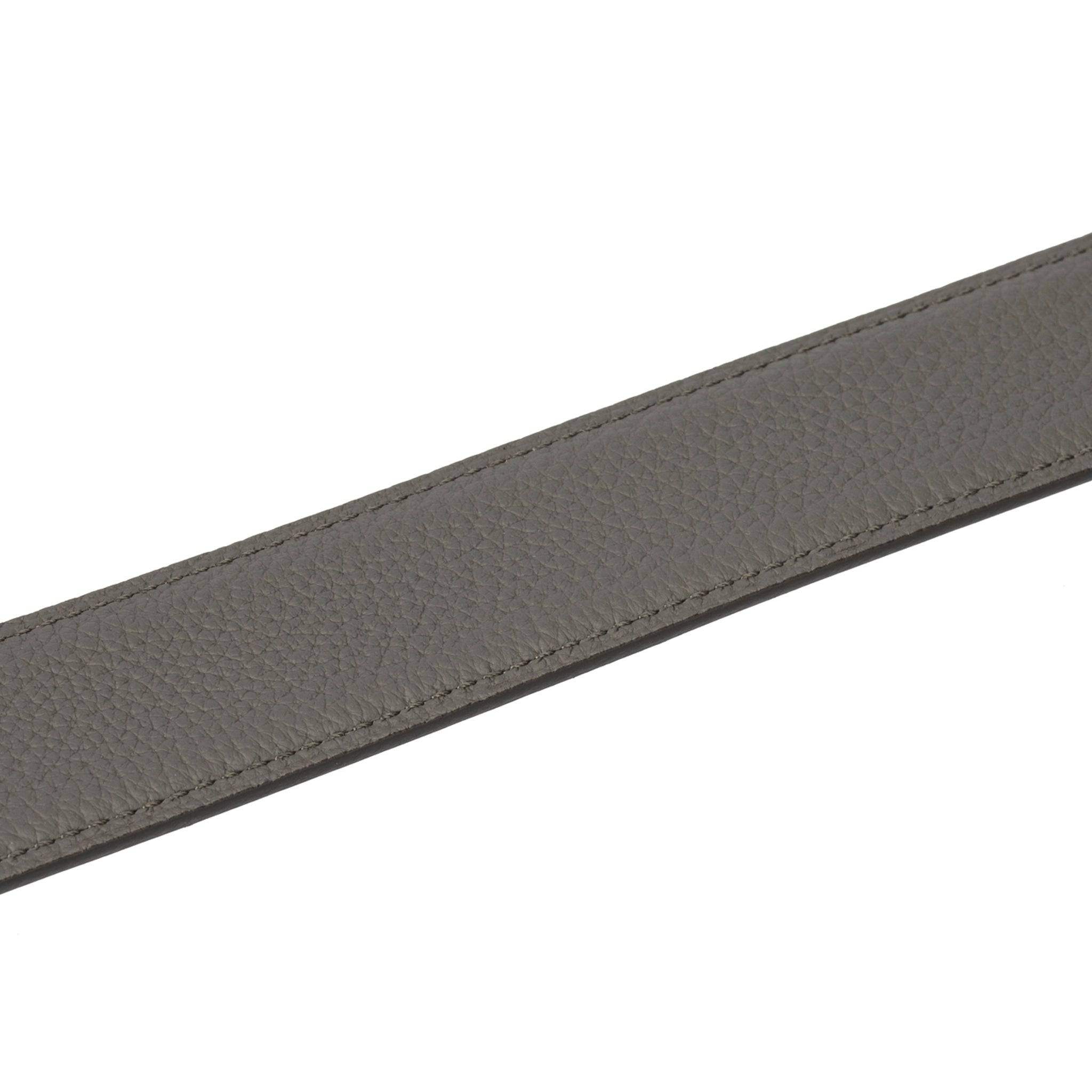 HERMES REVERSIBLE BELT BLACK AND ETAIN BLACK BUCKLE 95CM - On Repeat