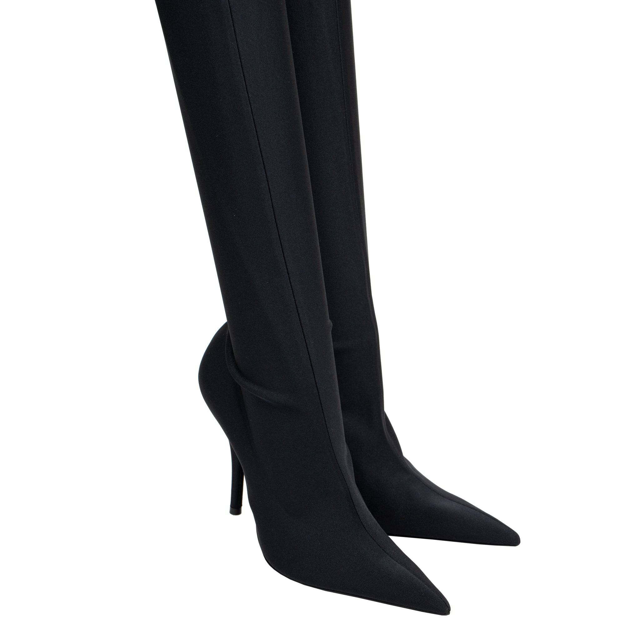BALENCIAGA STRETCH KNIT KNIFE KNEE HIGH BOOT BLACK 36 FR - On Repeat