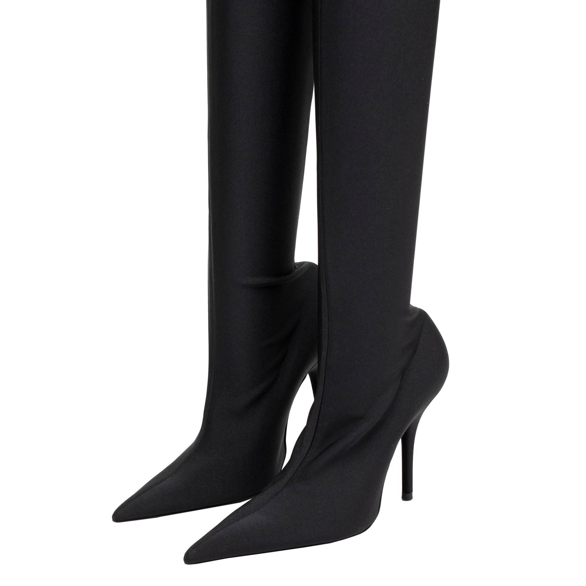 BALENCIAGA STRETCH KNIT KNIFE KNEE HIGH BOOT BLACK 36 FR - On Repeat
