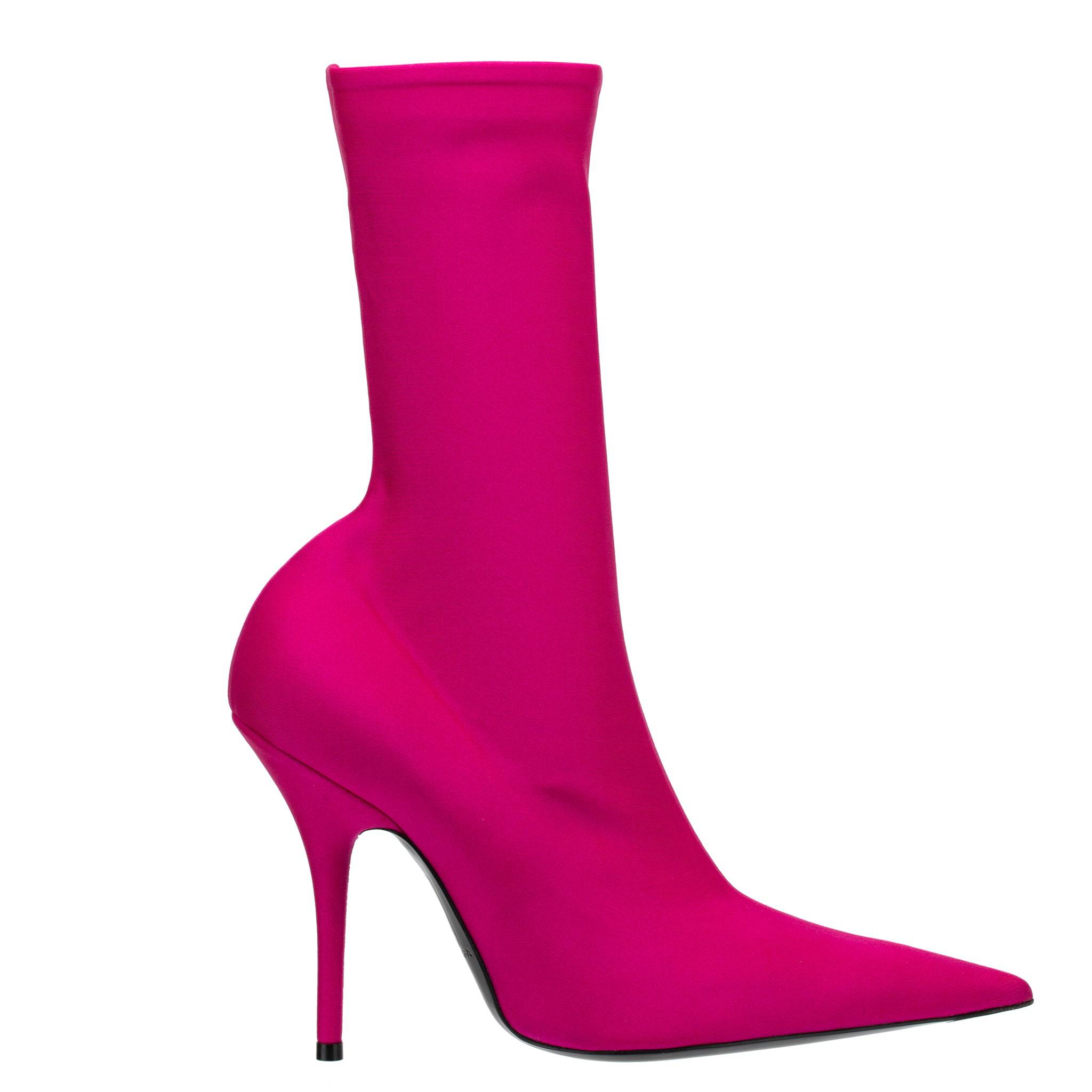 BALENCIAGA STRETCH KNIT KNIFE BOOT ROSE FUCHSIA 38 FR - On Repeat