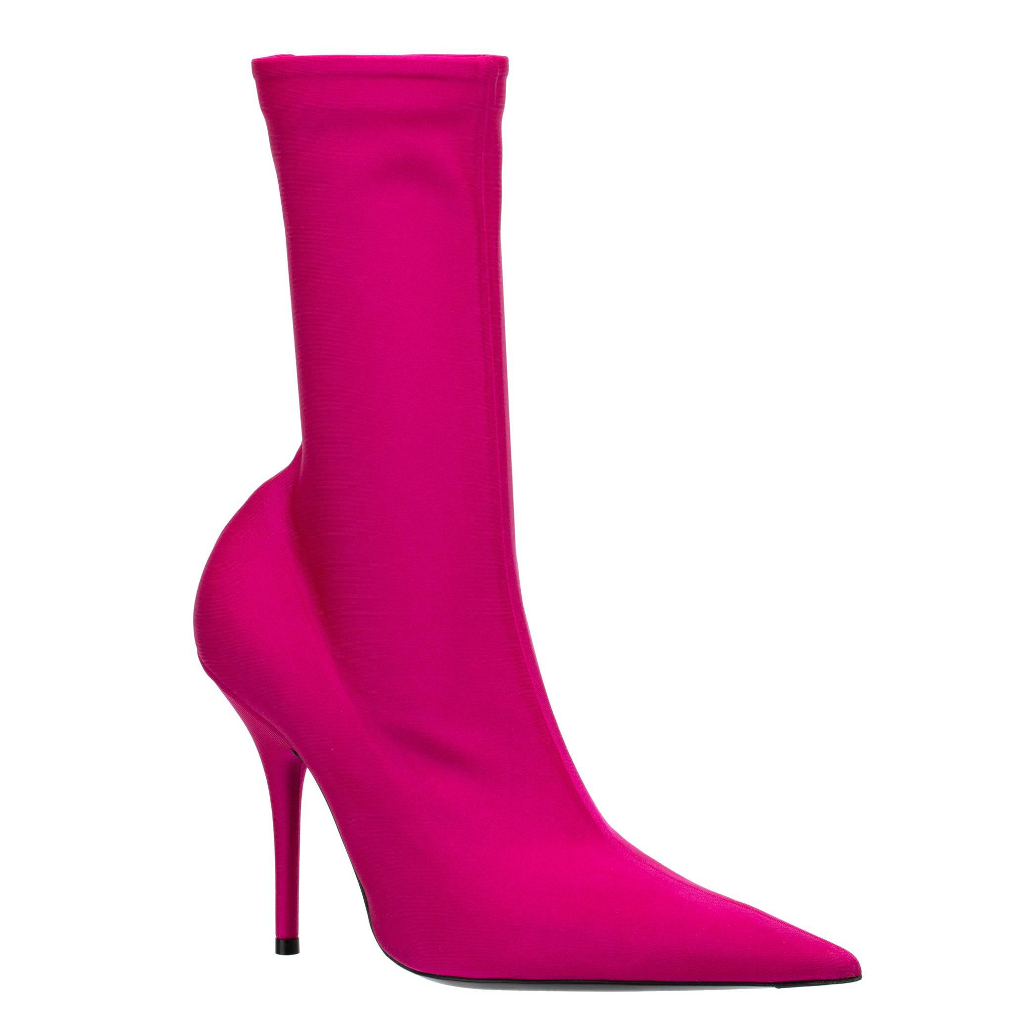 BALENCIAGA STRETCH KNIT KNIFE BOOT ROSE FUCHSIA 38 FR - On Repeat