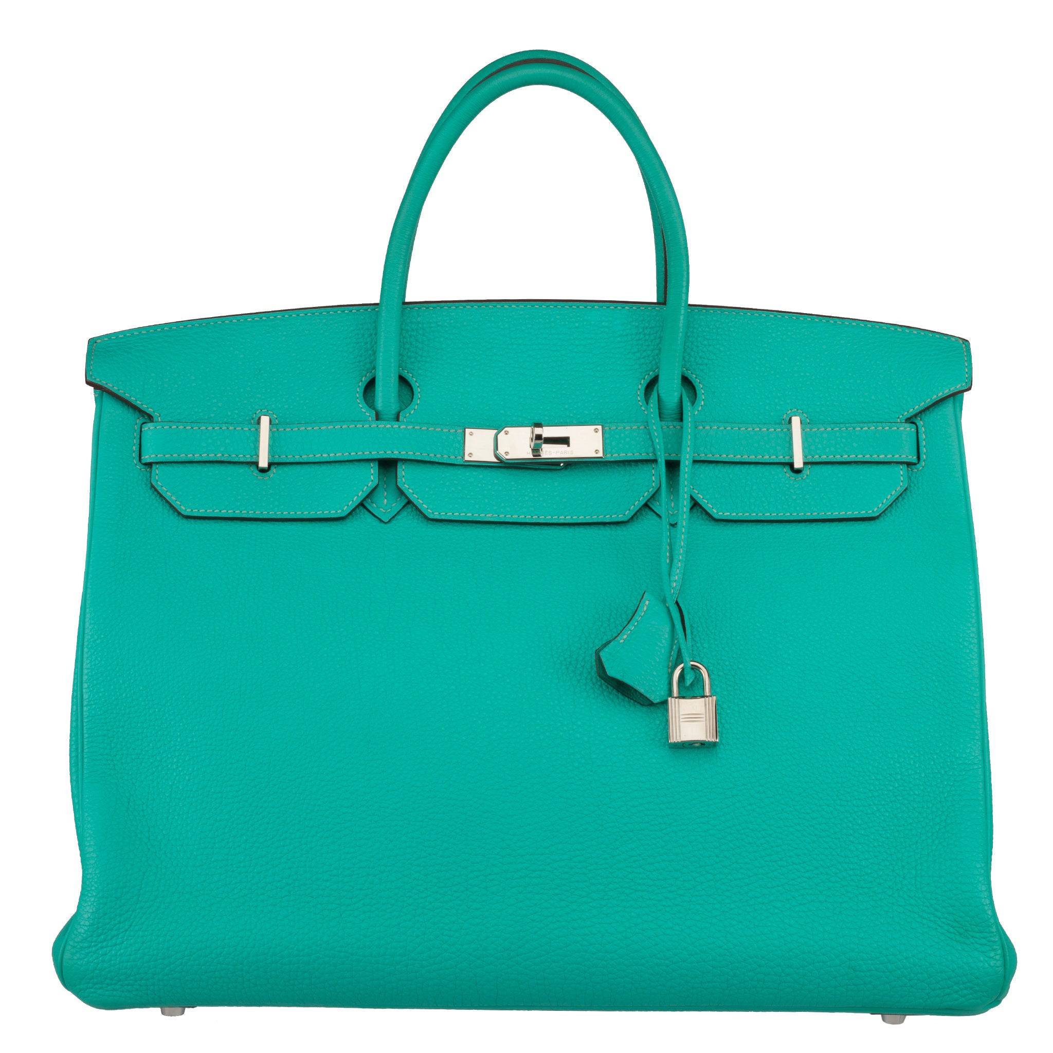 HERMES BIRKIN 40CM LAGOON TOGO LEATHER PALLADIUM HARDWARE - On Repeat