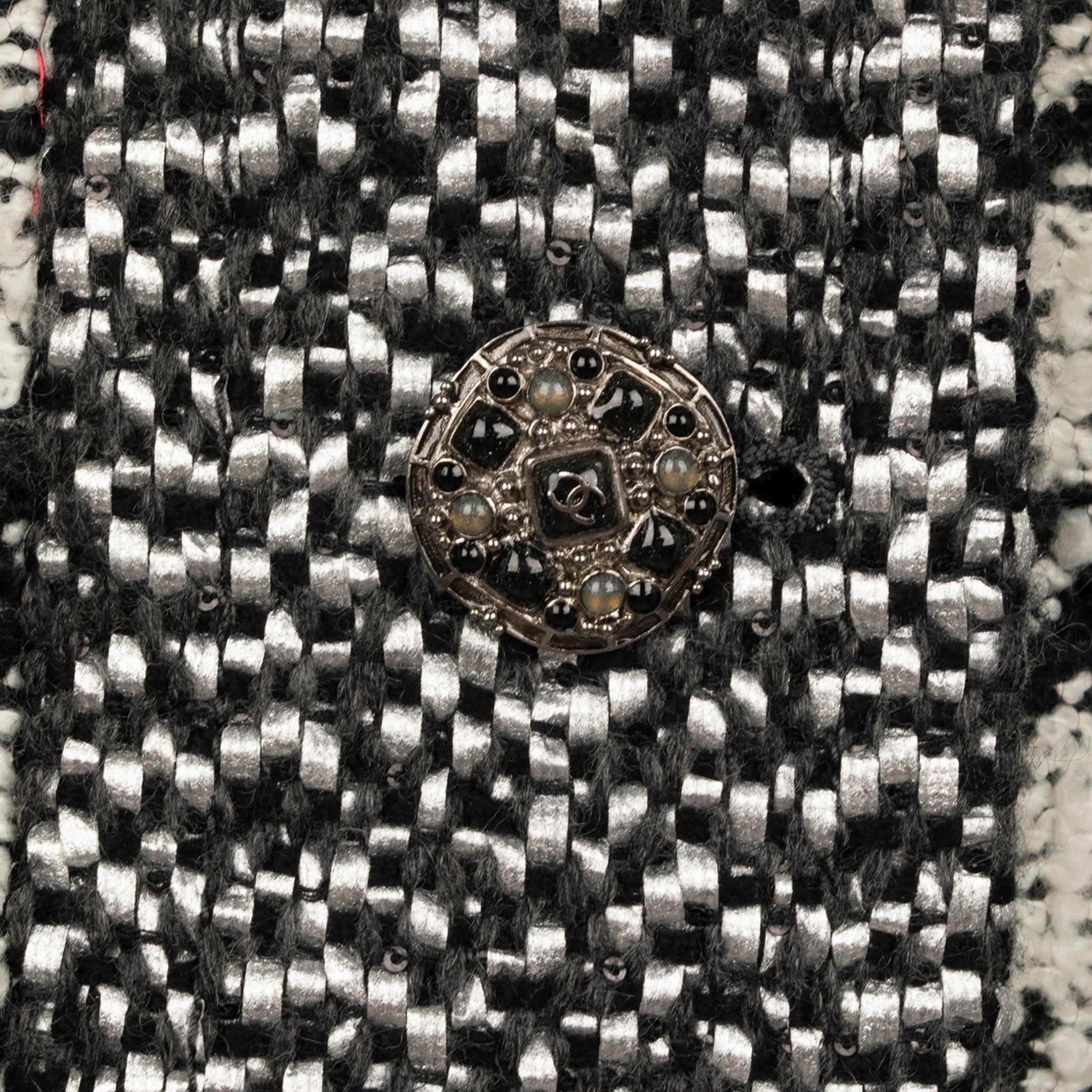 Chanel Black & White Oversized Houndstooth Coat With Hood 38 Fr - On Repeat