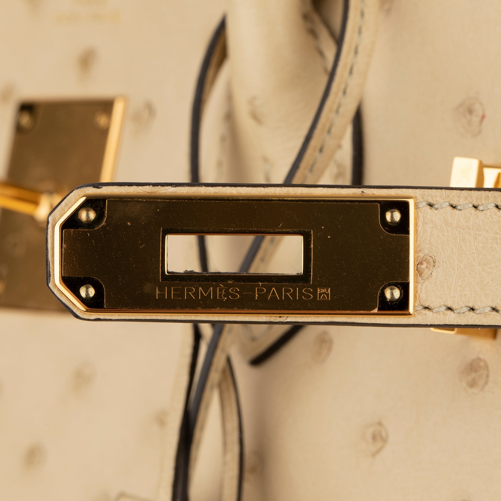 HERMES 30CM BIRKIN PARCHEMIN OSTRICH LEATHER GOLD HARDWARE - On Repeat