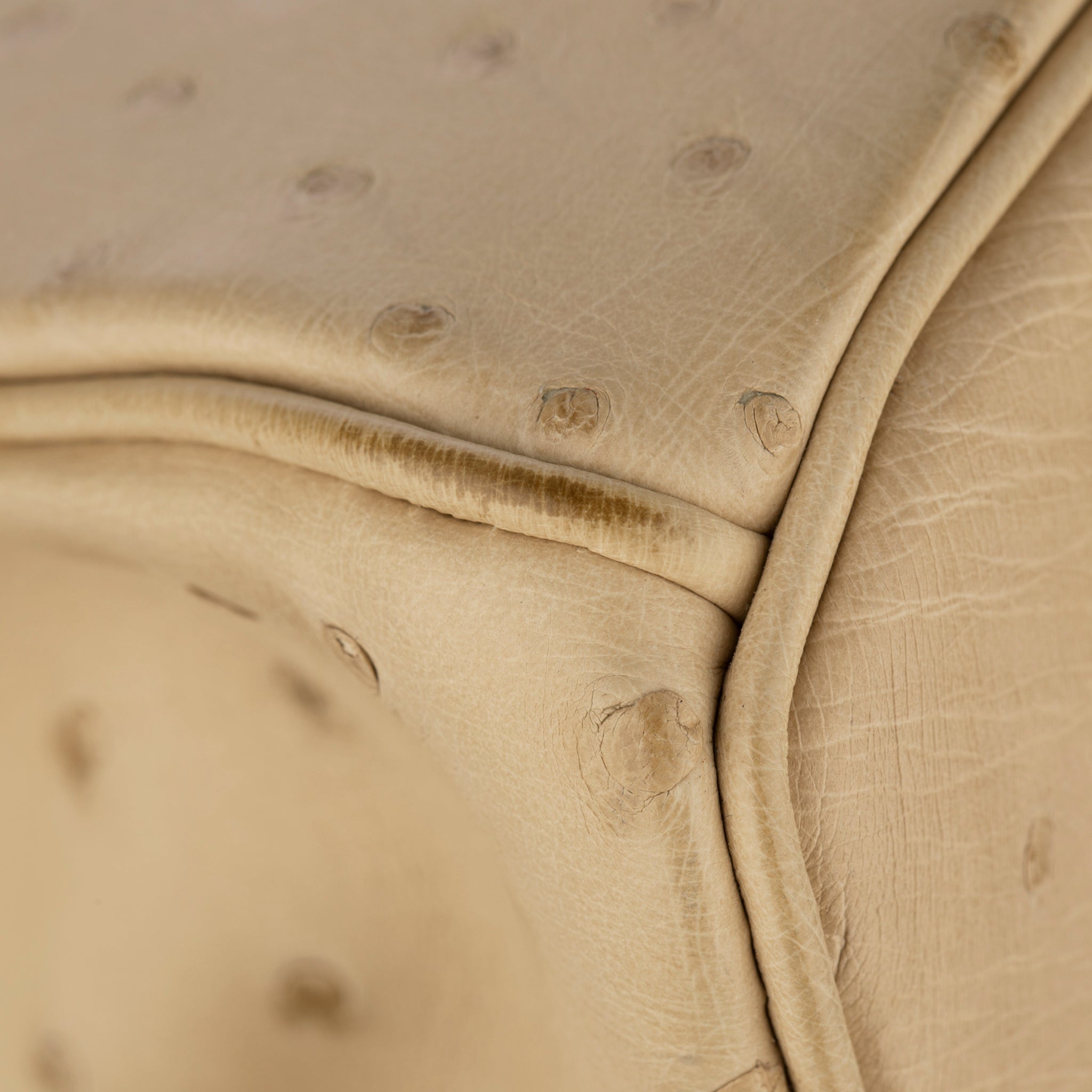 HERMES 30CM BIRKIN PARCHEMIN OSTRICH LEATHER GOLD HARDWARE - On Repeat