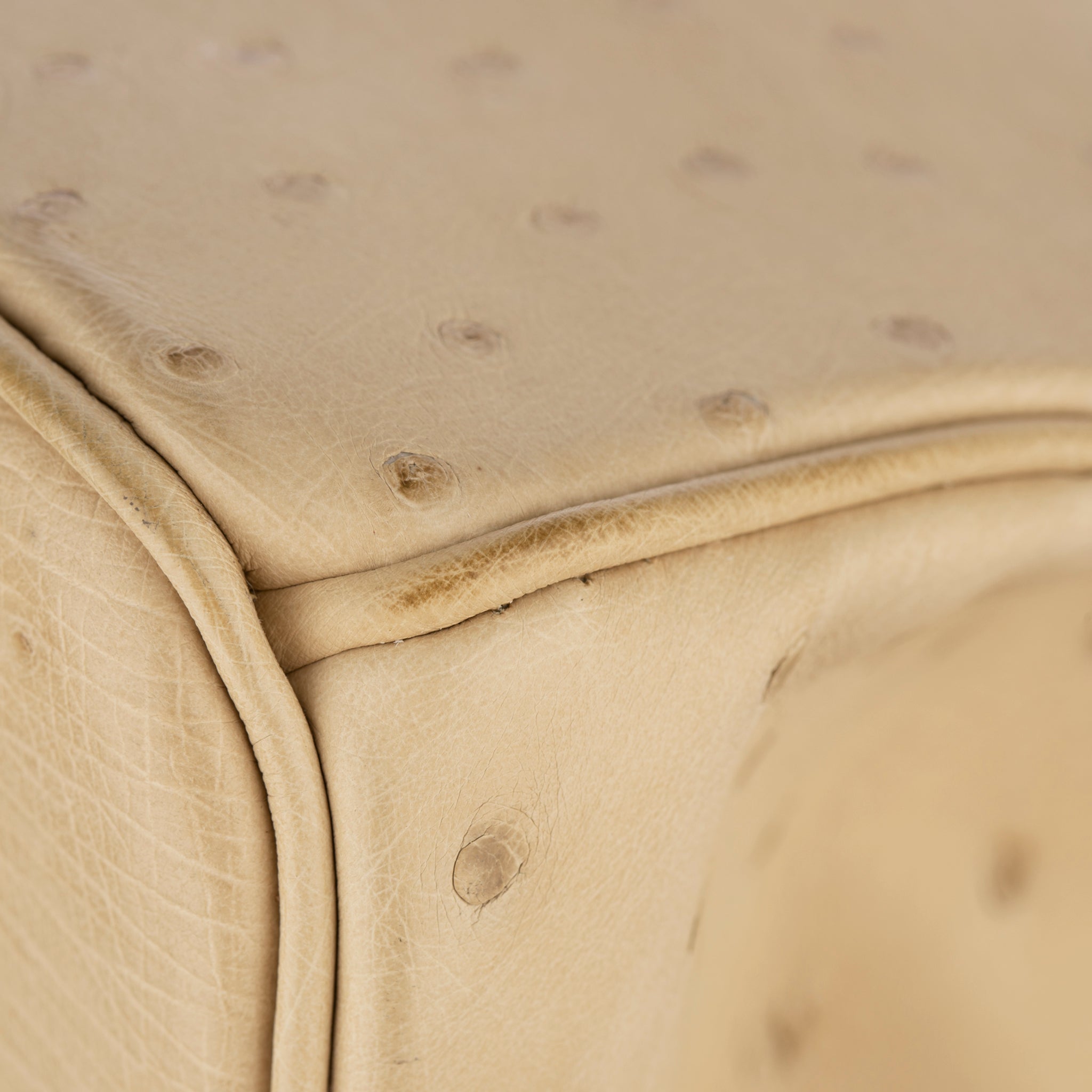 HERMES 30CM BIRKIN PARCHEMIN OSTRICH LEATHER GOLD HARDWARE - On Repeat