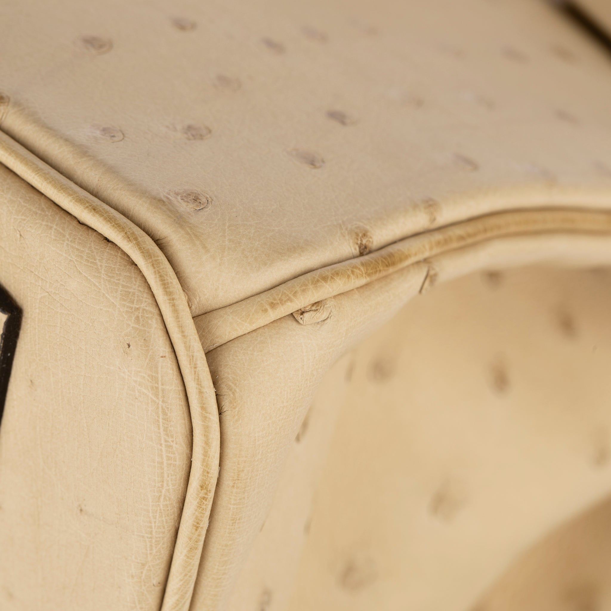HERMES 30CM BIRKIN PARCHEMIN OSTRICH LEATHER GOLD HARDWARE - On Repeat