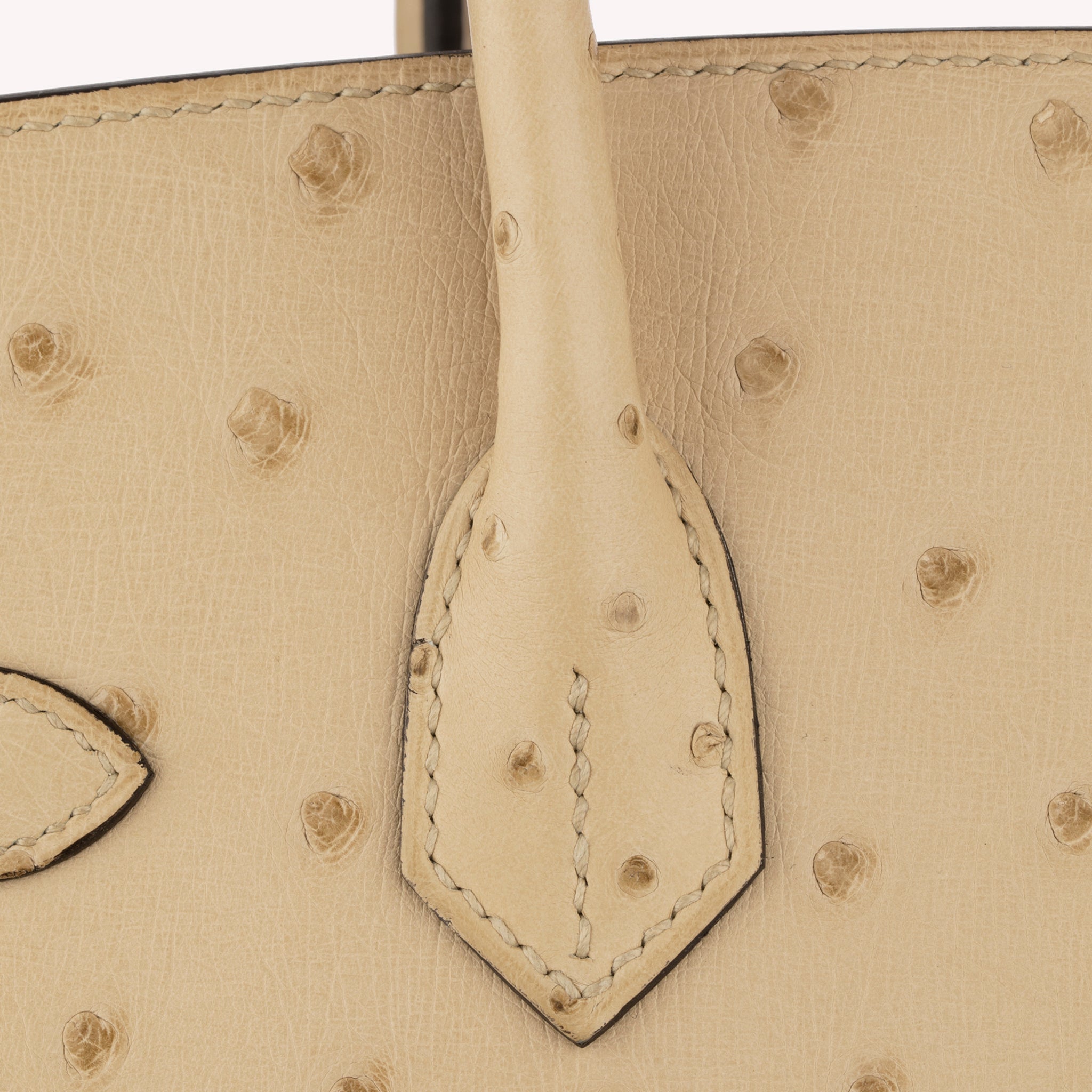 HERMES 30CM BIRKIN PARCHEMIN OSTRICH LEATHER GOLD HARDWARE - On Repeat