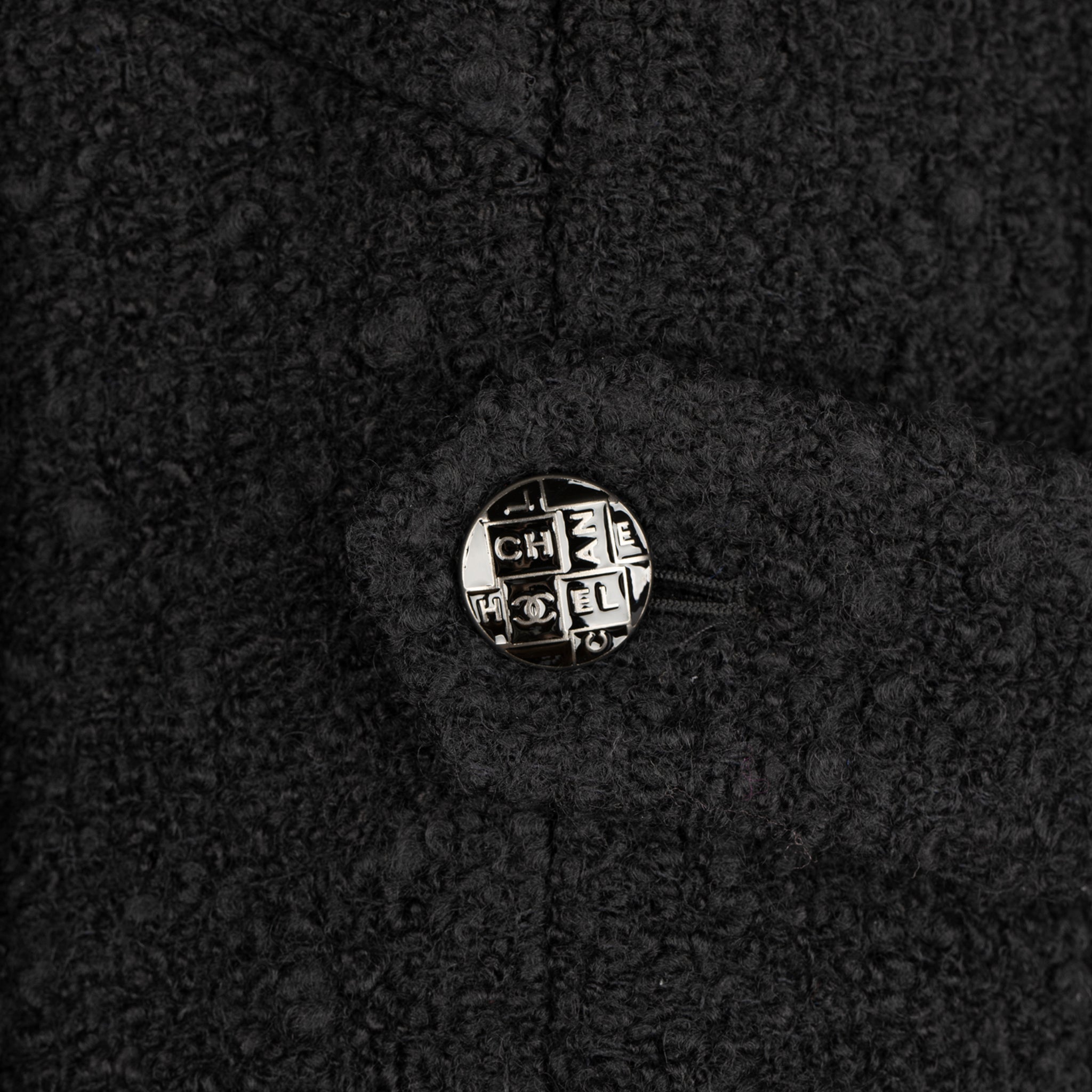 CHANEL BLACK LONG TWEED COAT 36 FR - On Repeat