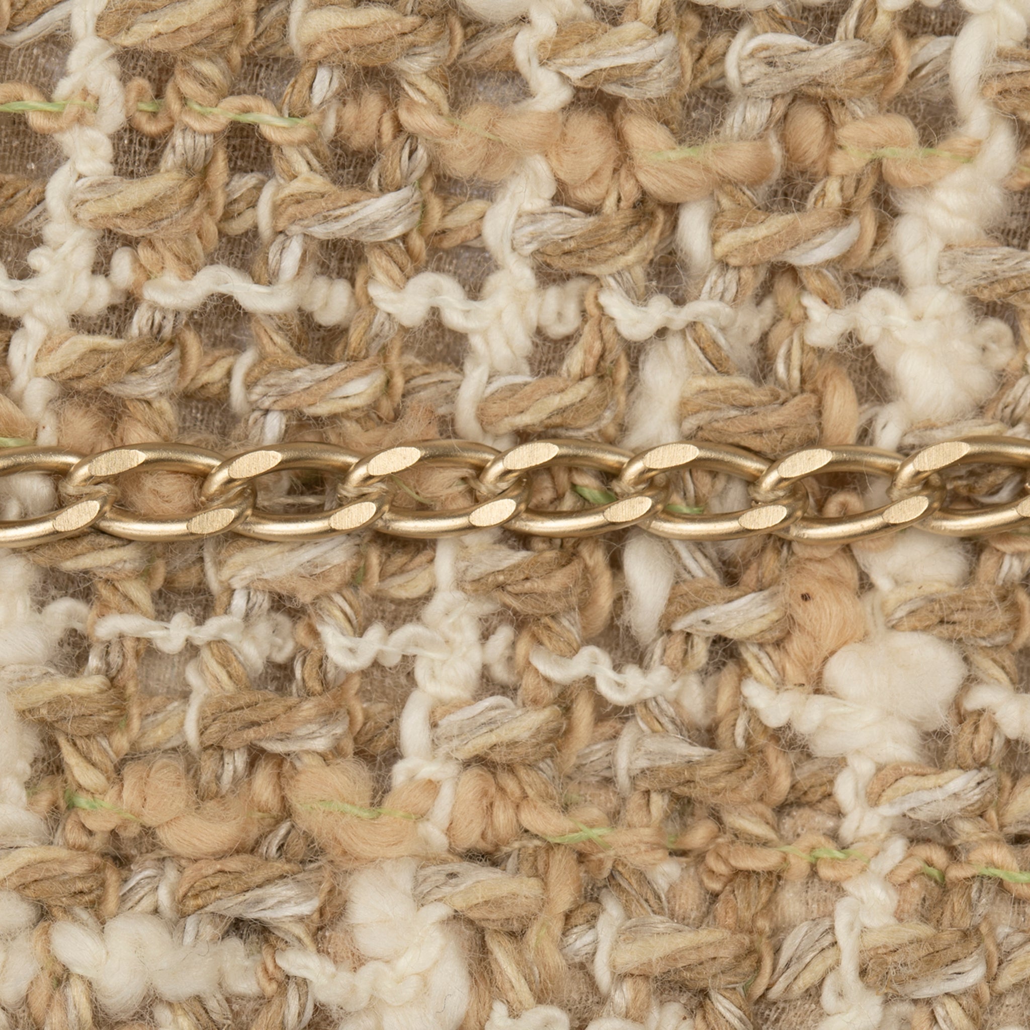 CHANEL BEIGE TWEED JACKET WITH MANDARIN COLLAR 36 FR - On Repeat