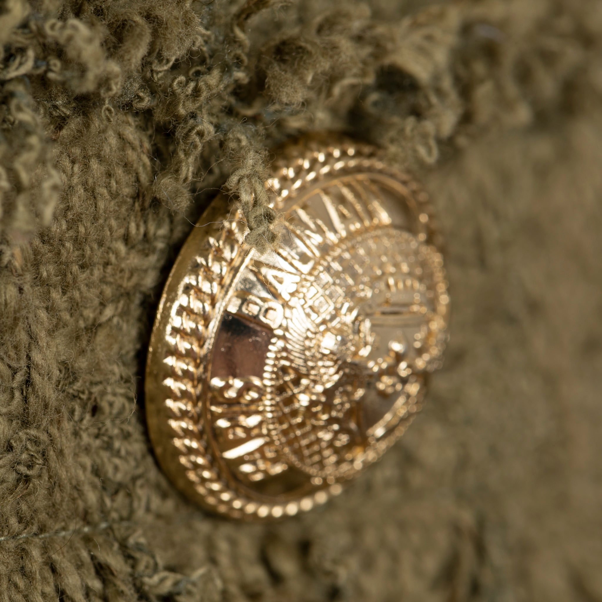 BALMAIN WOMENS TWEED FOUR BUTTON BLAZER KHAKI 38 FR - On Repeat