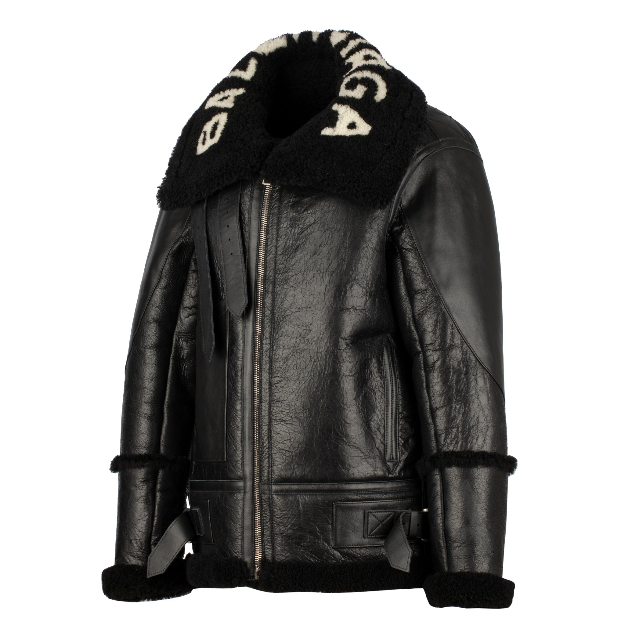 BALENCIAGA LE BOMBARDIER BLACK LEATHER BIKER JACKET 38 FR - On Repeat