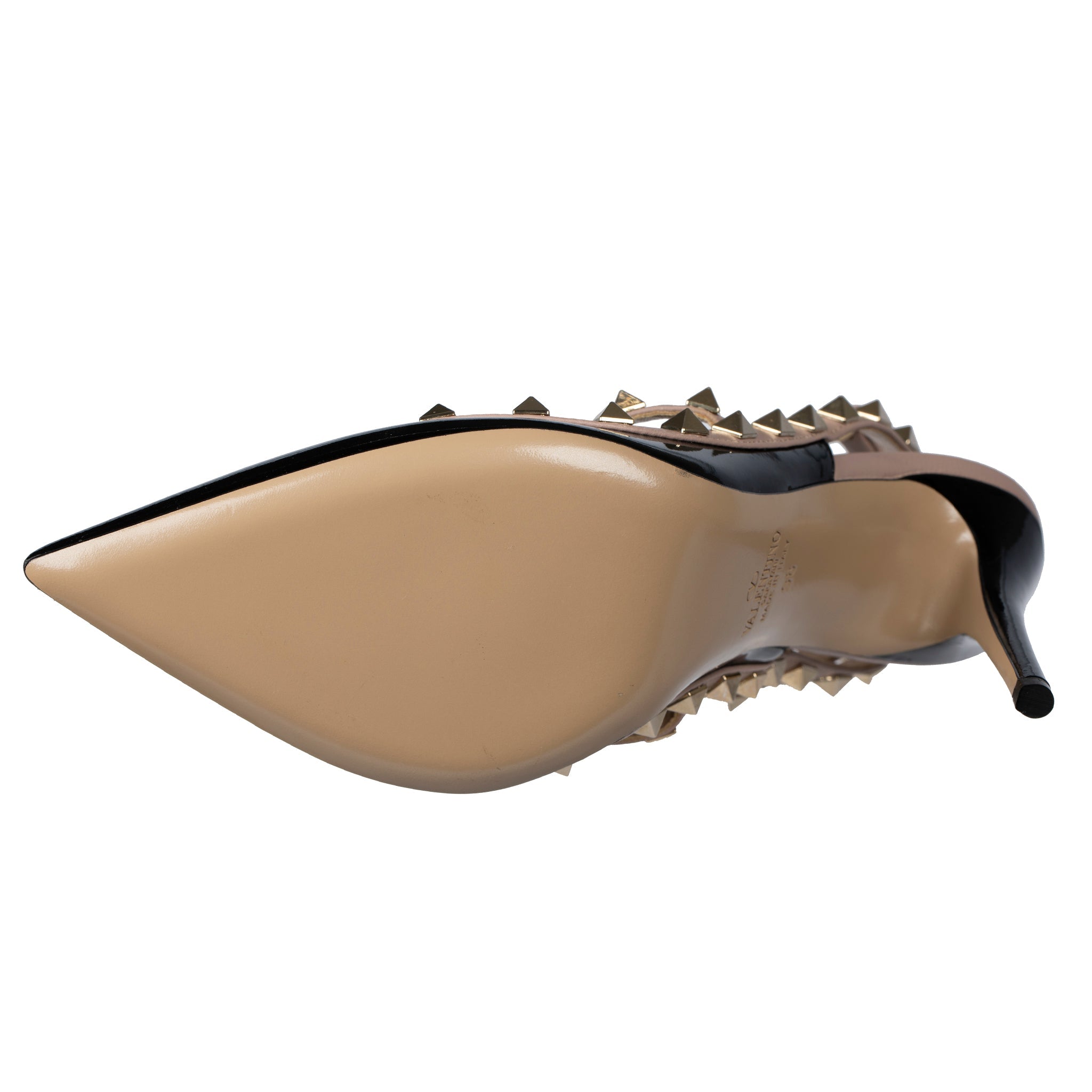 VALENTINO ROCK STUD ANKLE STRAP PUMPS BLACK 38 IT - On Repeat