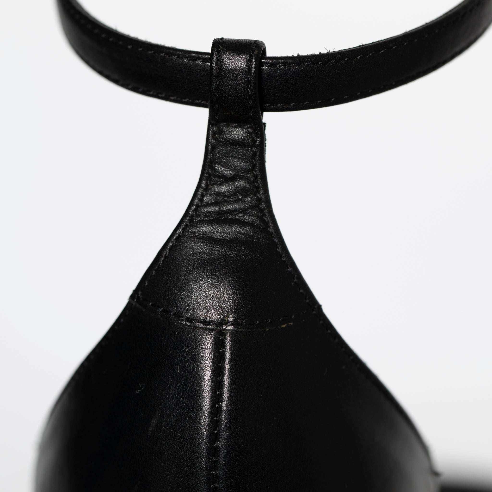 SAINT LAURENT OPEN TOE PUMPS BLACK LEATHER 38 FR - On Repeat