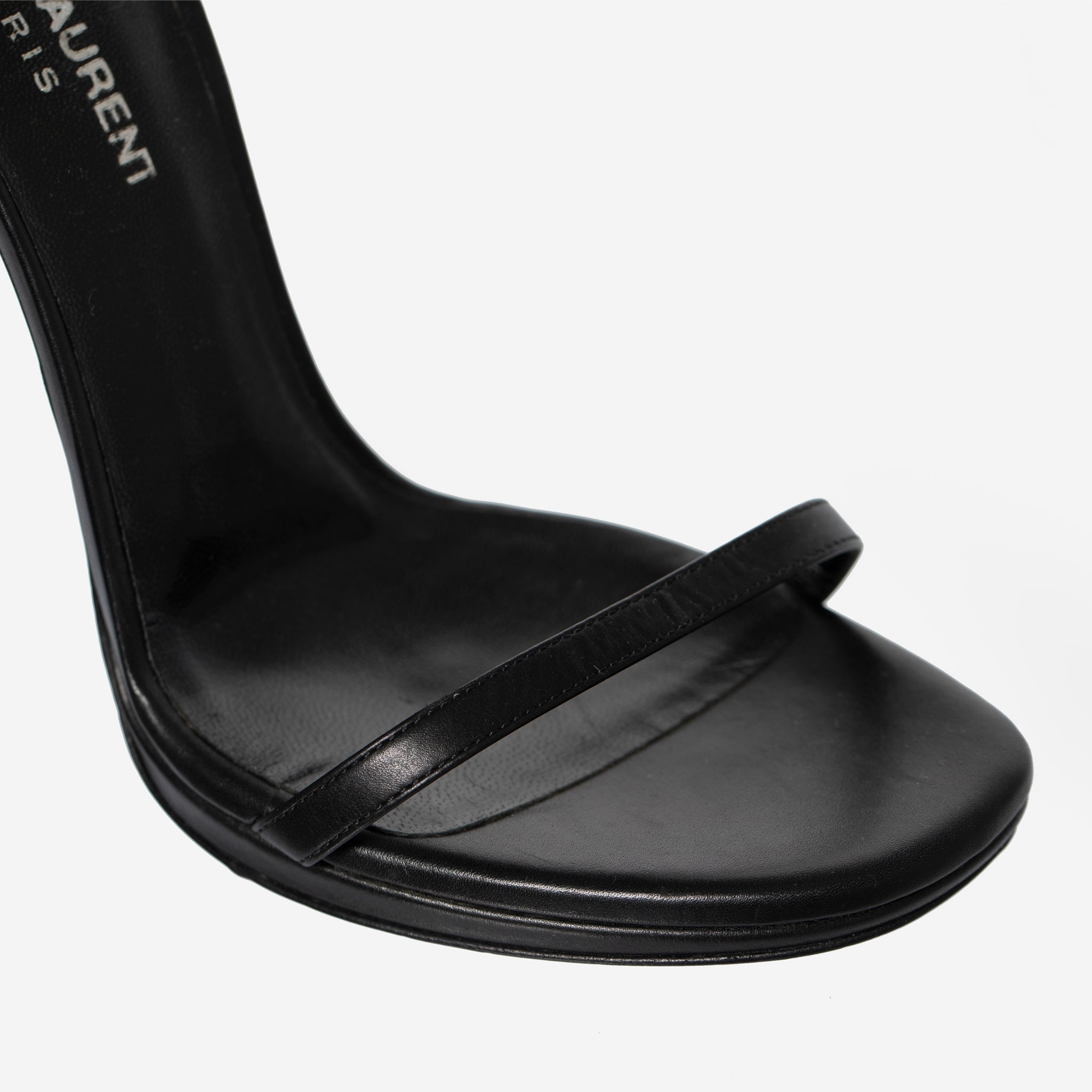 SAINT LAURENT OPEN TOE PUMPS BLACK LEATHER 38 FR - On Repeat
