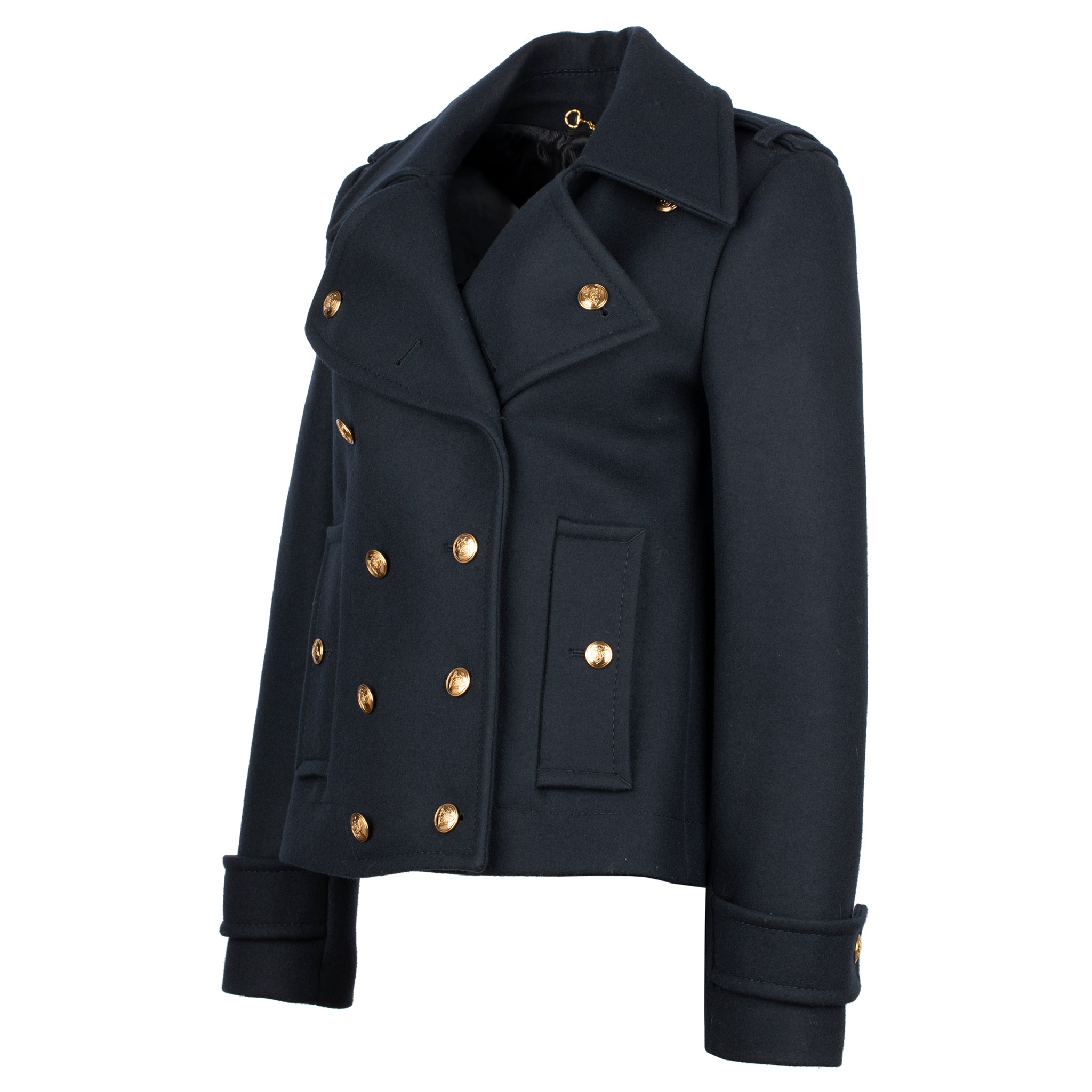 GUCCI CLASSIC NAVY PEA COAT 38 IT - On Repeat