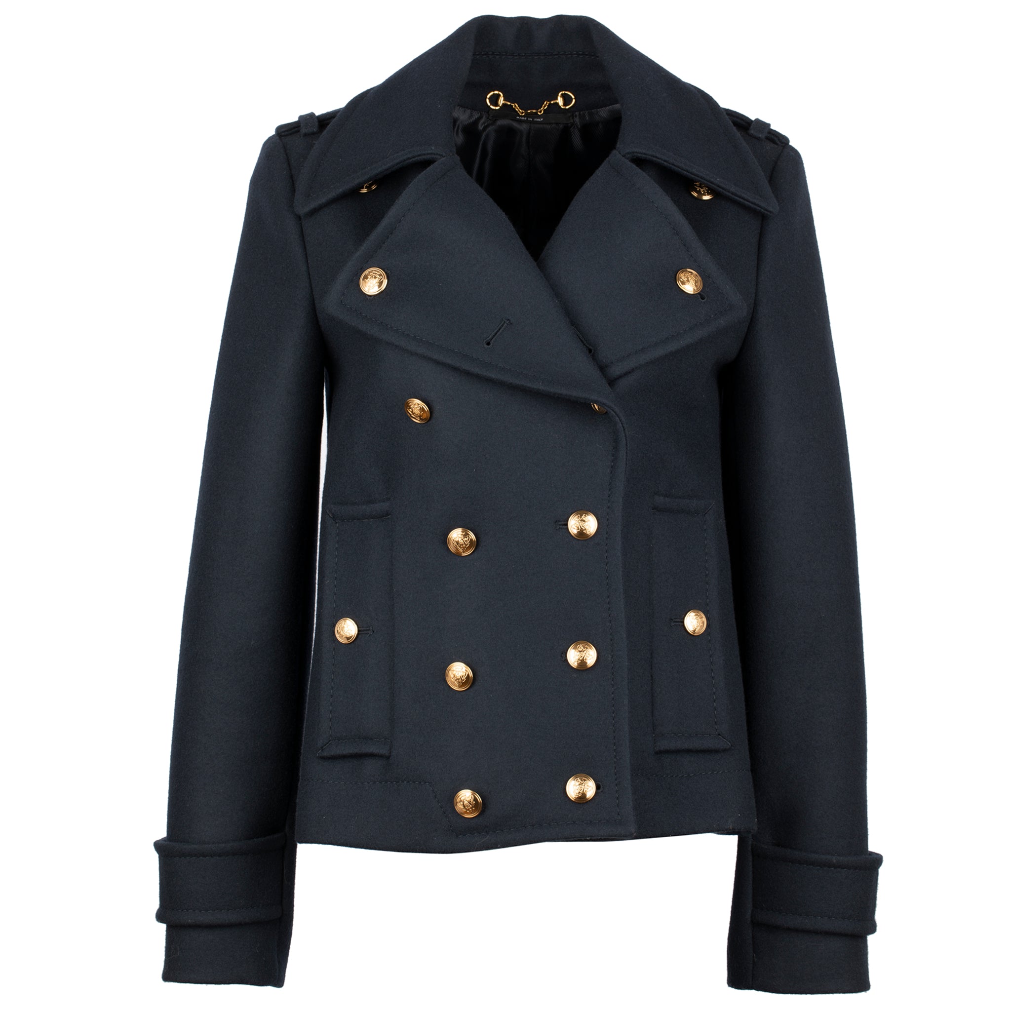 GUCCI CLASSIC NAVY PEA COAT 38 IT - On Repeat