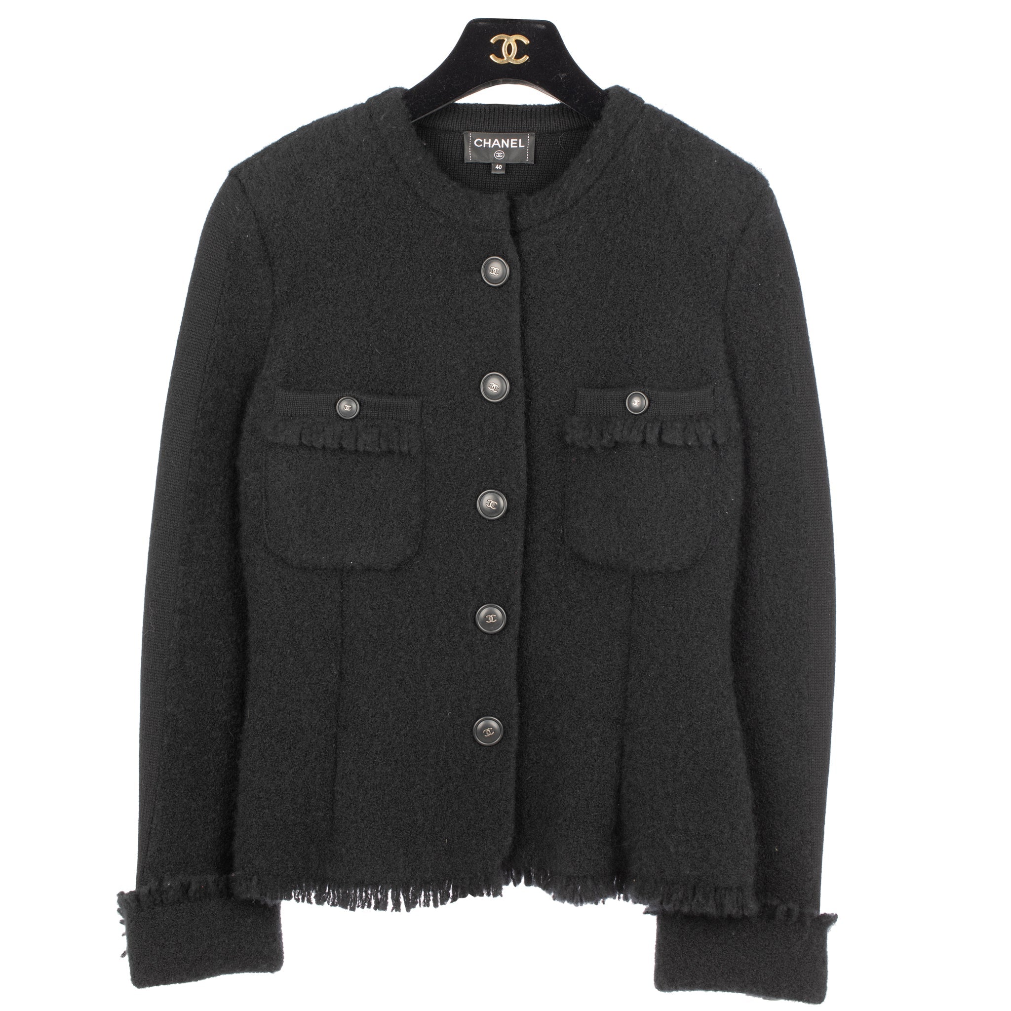 Chanel Black Cashmere Cardigan 40 Fr - On Repeat