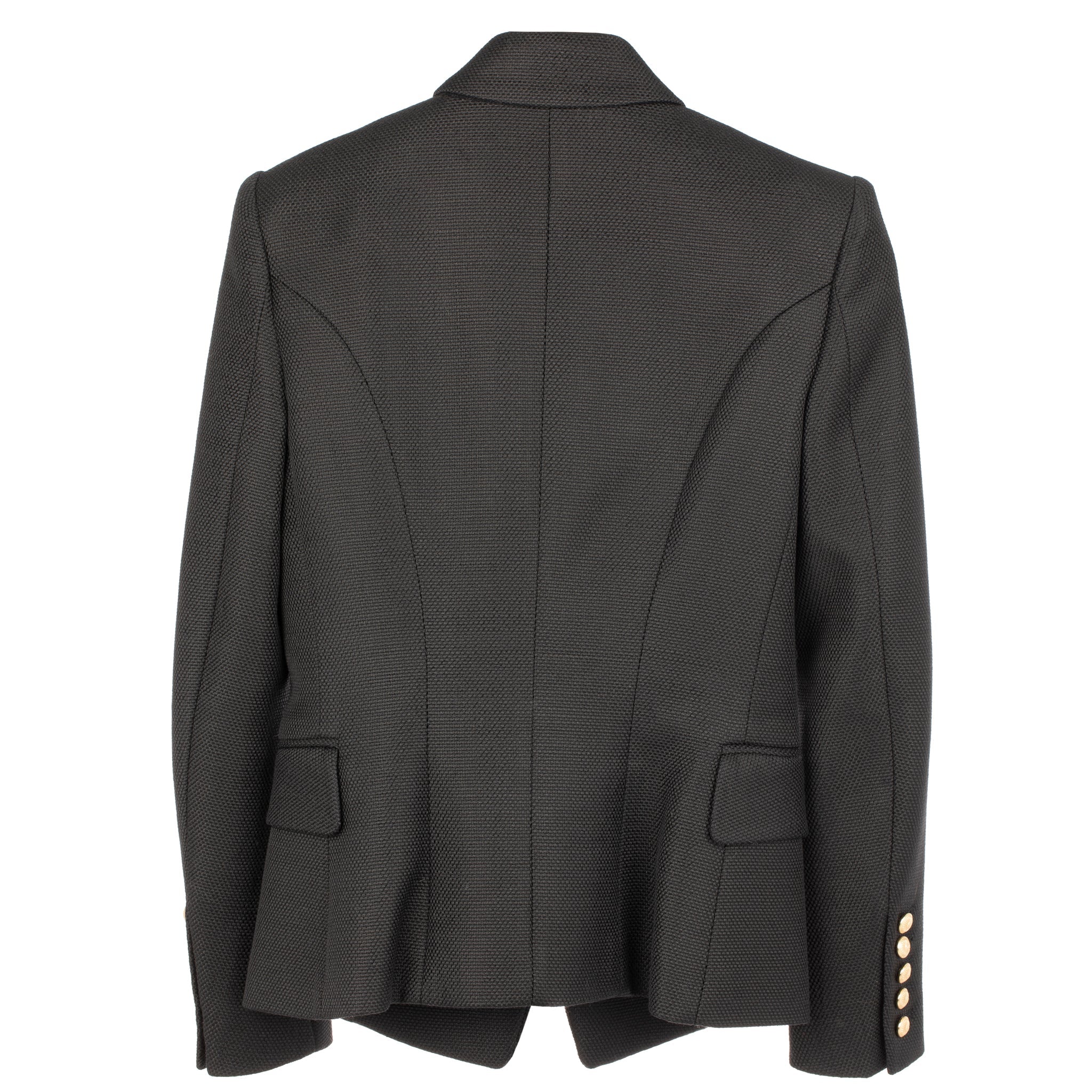 Balmain Womens Six Button Blazer Black 40 Fr - On Repeat