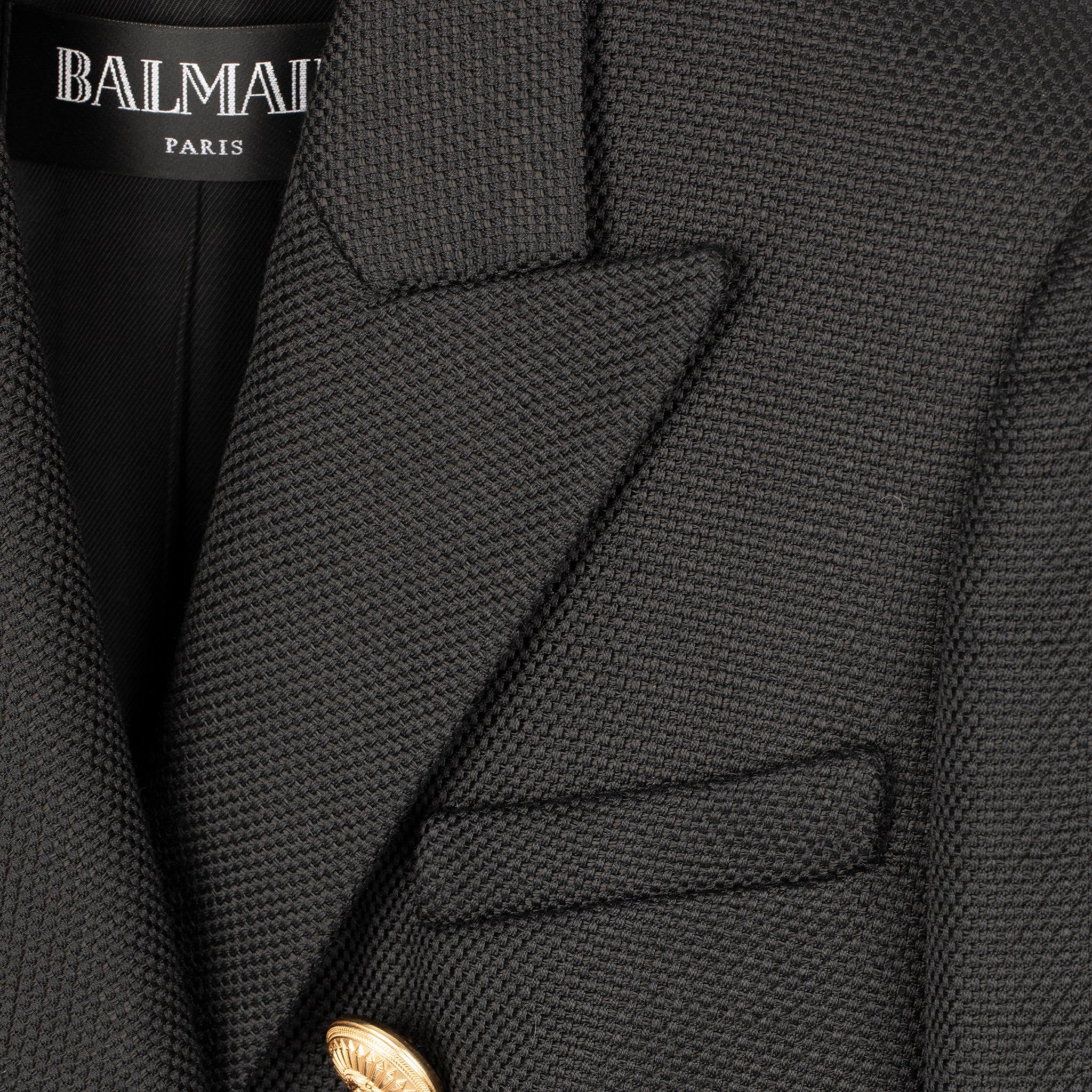 Balmain Womens Six Button Blazer Black 40 Fr - On Repeat