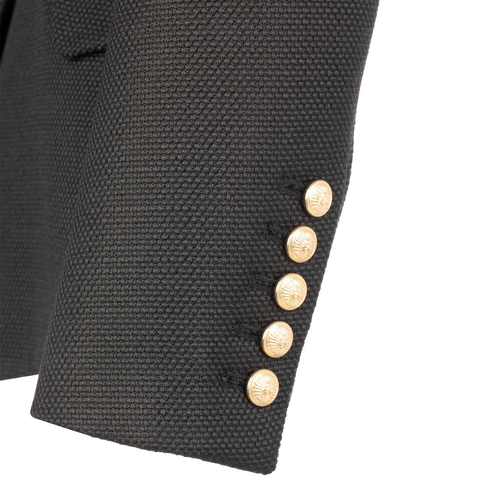 Balmain Womens Six Button Blazer Black 40 Fr - On Repeat
