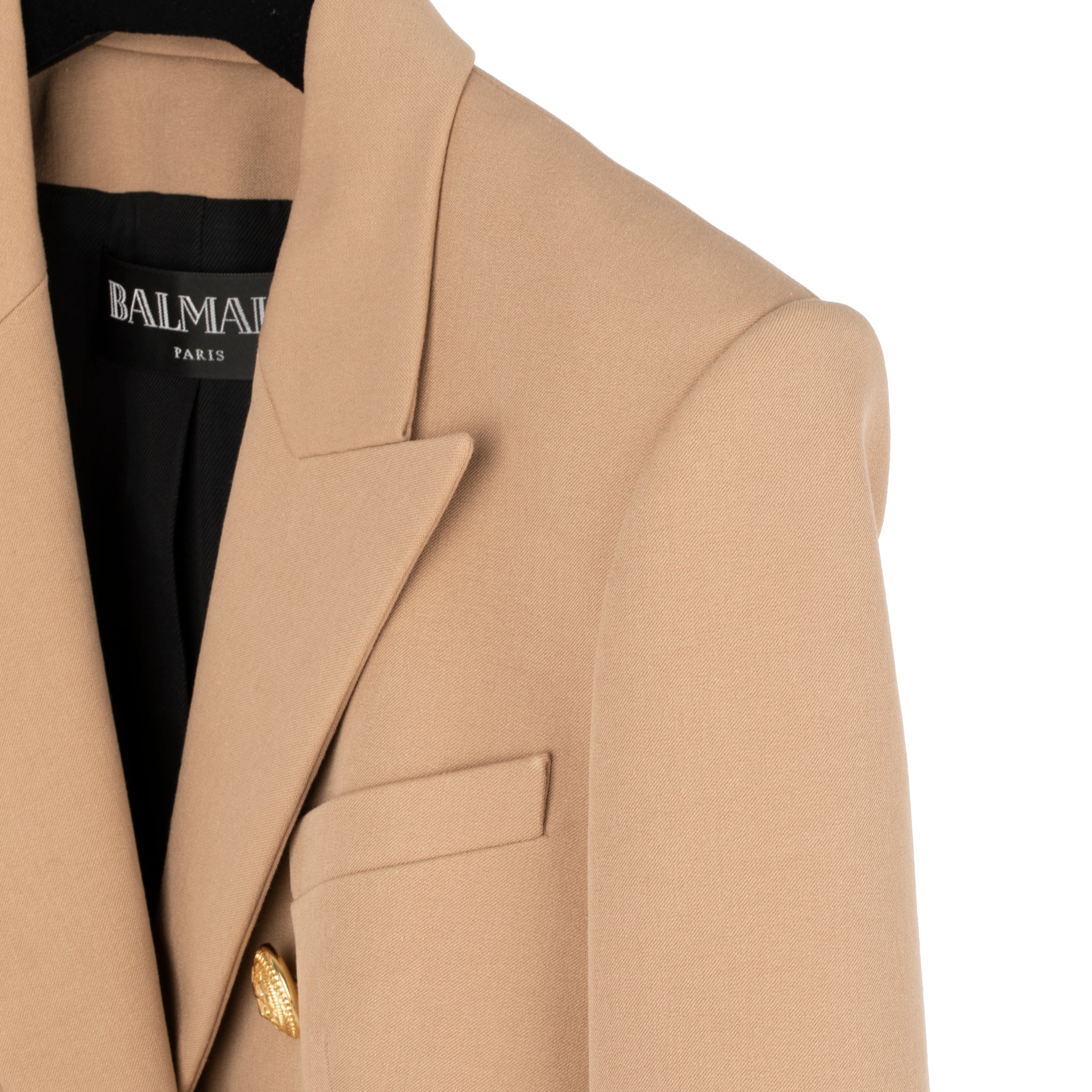 Balmain Womens Six Button Blazer Camel 40 Fr - On Repeat