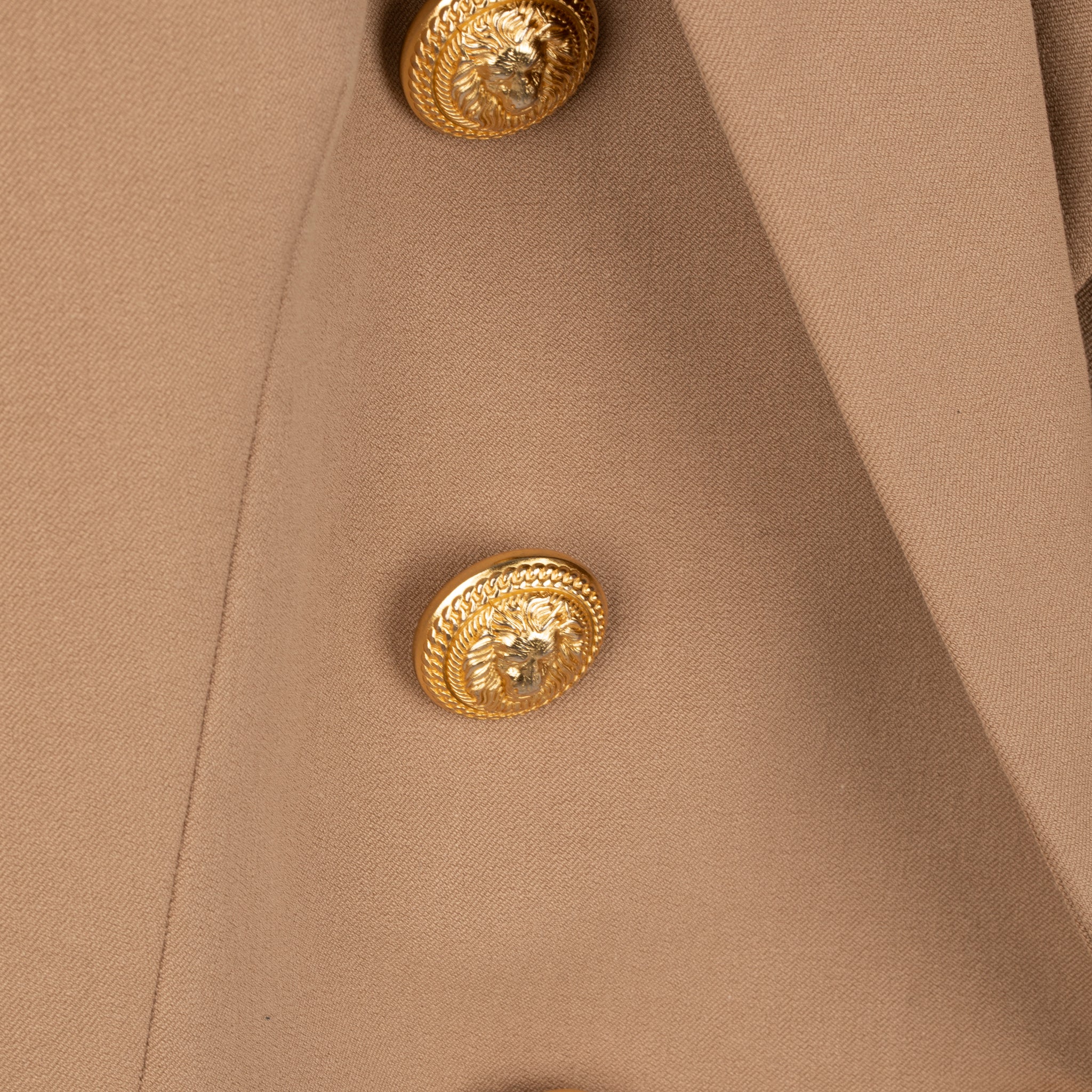 Balmain Womens Six Button Blazer Camel 40 Fr - On Repeat