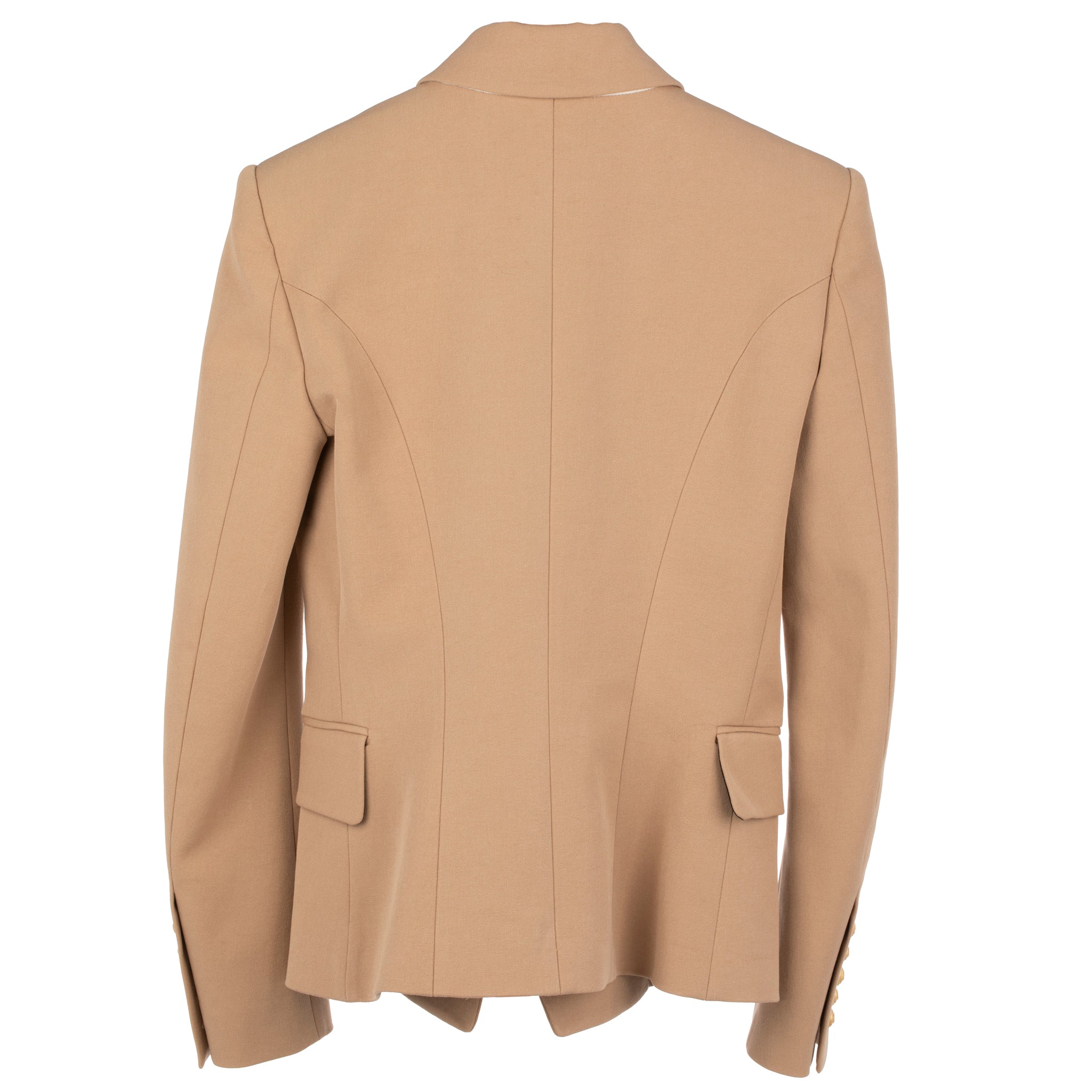 Balmain Womens Six Button Blazer Camel 40 Fr - On Repeat