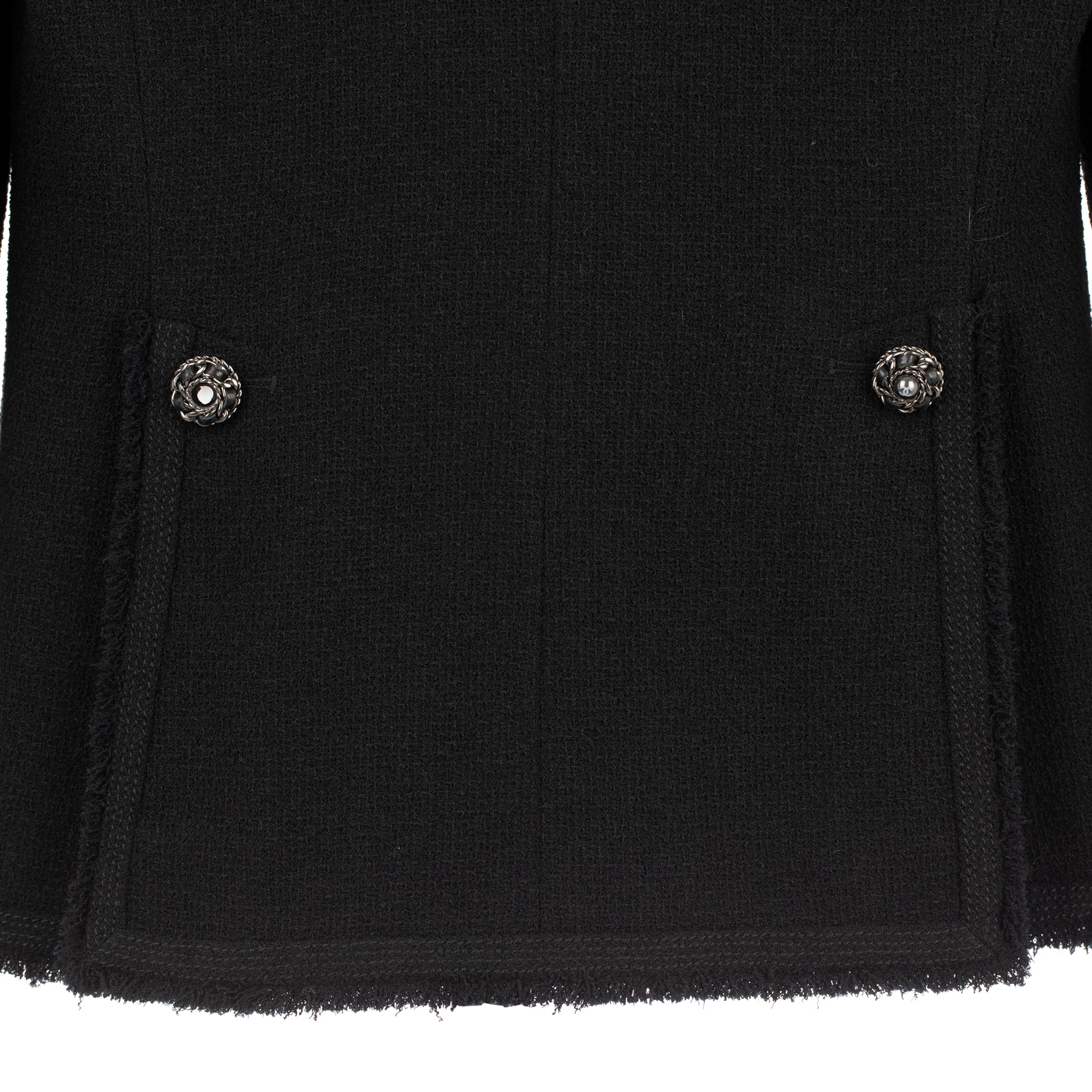 Chanel Black Jacket With Ruthenium Buttons 36 Fr - On Repeat