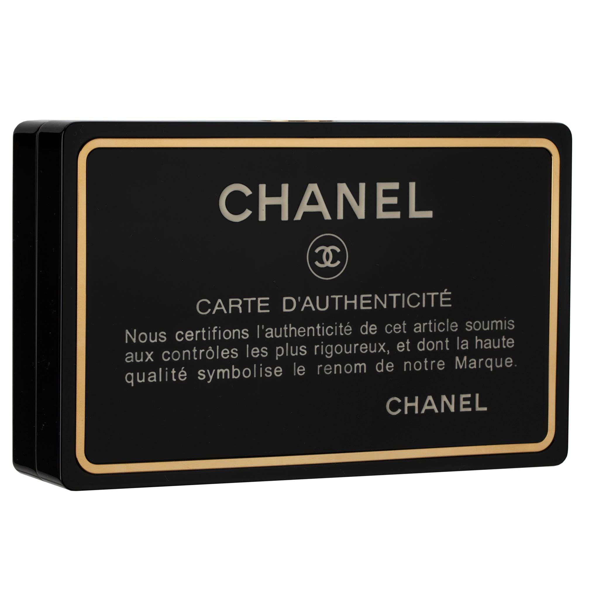 CHANEL MINAUDIÈRE LIMITED EDITION BLACK AUTHENTICITY CARD GOLD-TONE HARDWARE - On Repeat