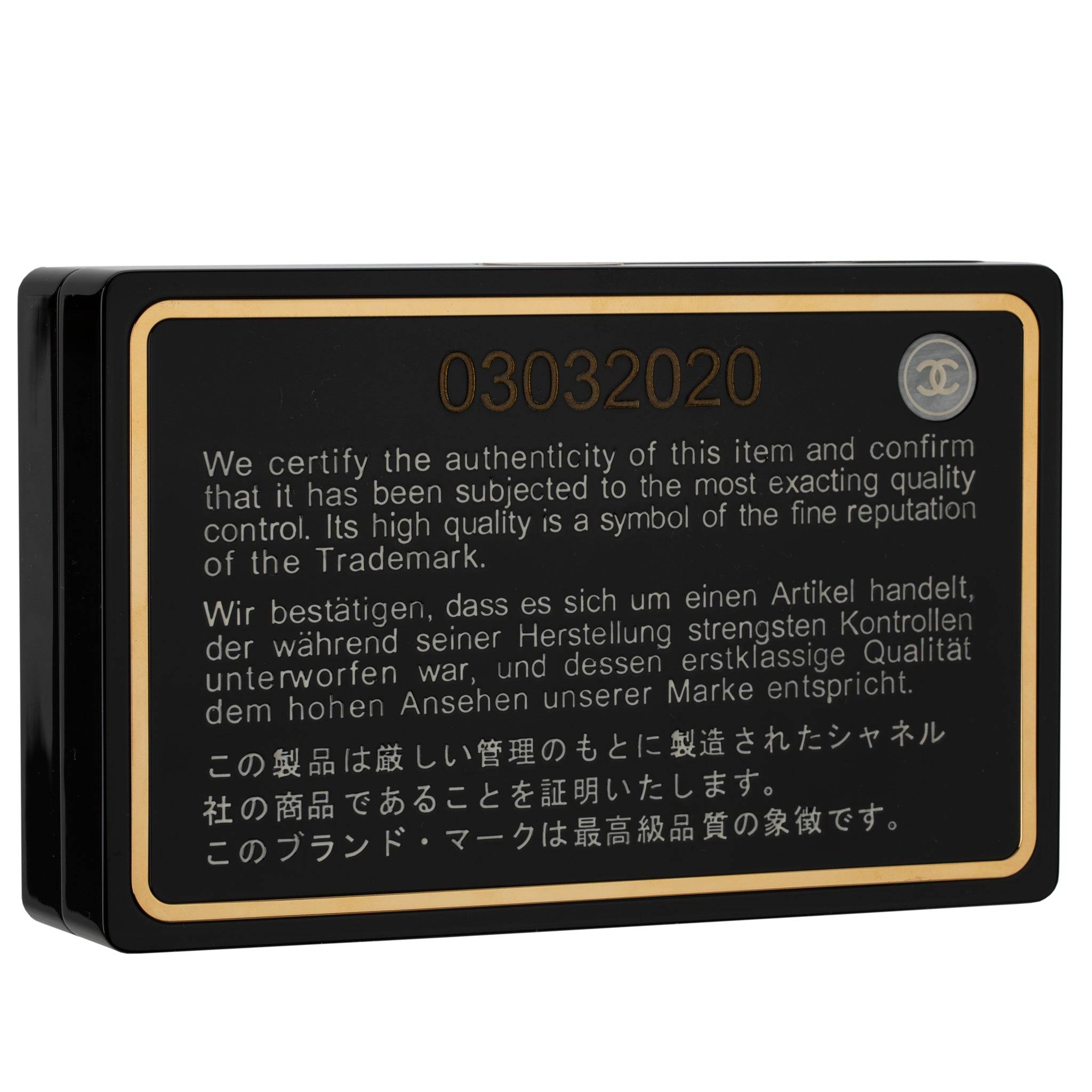 CHANEL MINAUDIÈRE LIMITED EDITION BLACK AUTHENTICITY CARD GOLD-TONE HARDWARE - On Repeat